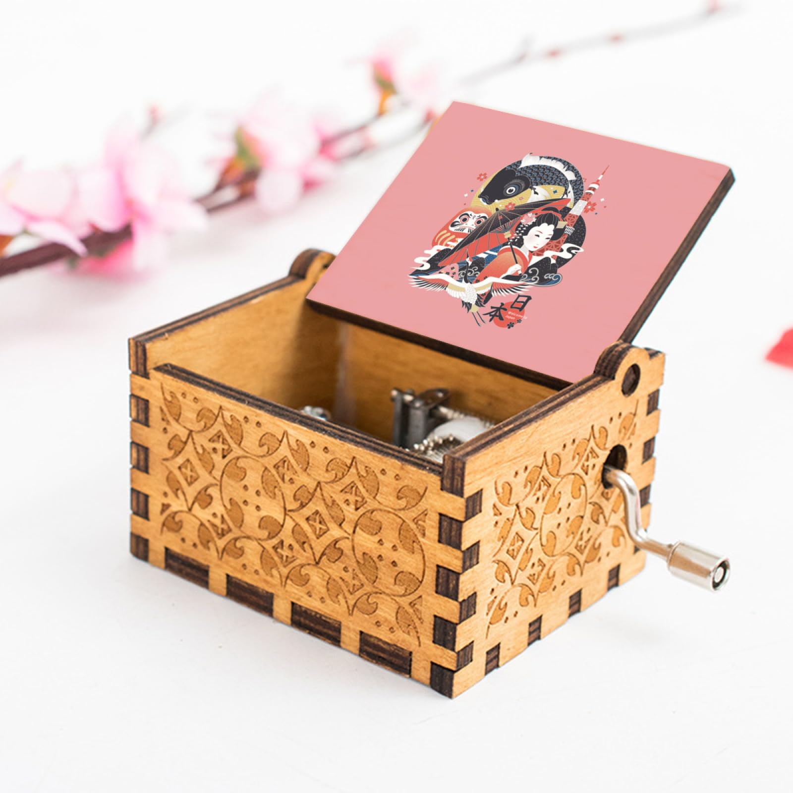 Amazon.co.jp: 木製 オルゴール 日本の旅 東京タワー 和風