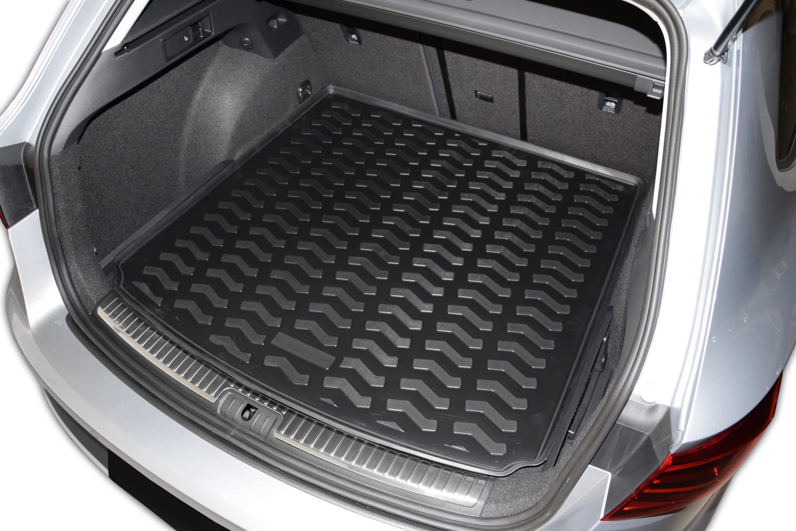 J&J AUTOMOTIVE | Vasca Baule Per Bagagliaio In TPE Gomma Su Misura Per Leon 3 III 5-Porte SW Wagon 2012-2020, Bordo Alto 4 cm, Antiscivolo, Inodore