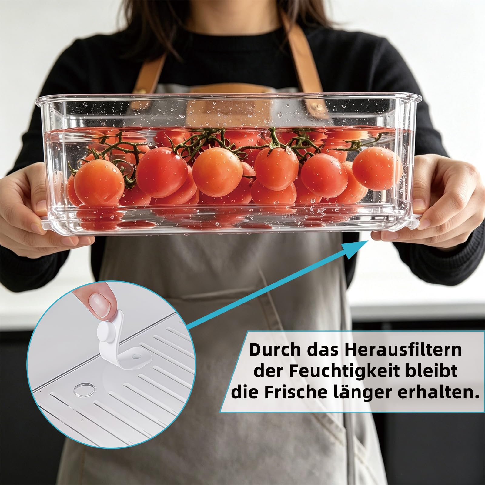 10er Pack Kühlschrank Organizer mit Deckel, Kühlschrank Organizer Stapelbar, BPA-frei, Durchsichtige Kühlschrank Aufbewahrungsboxen für Obst, Gemüse, Lebensmittel