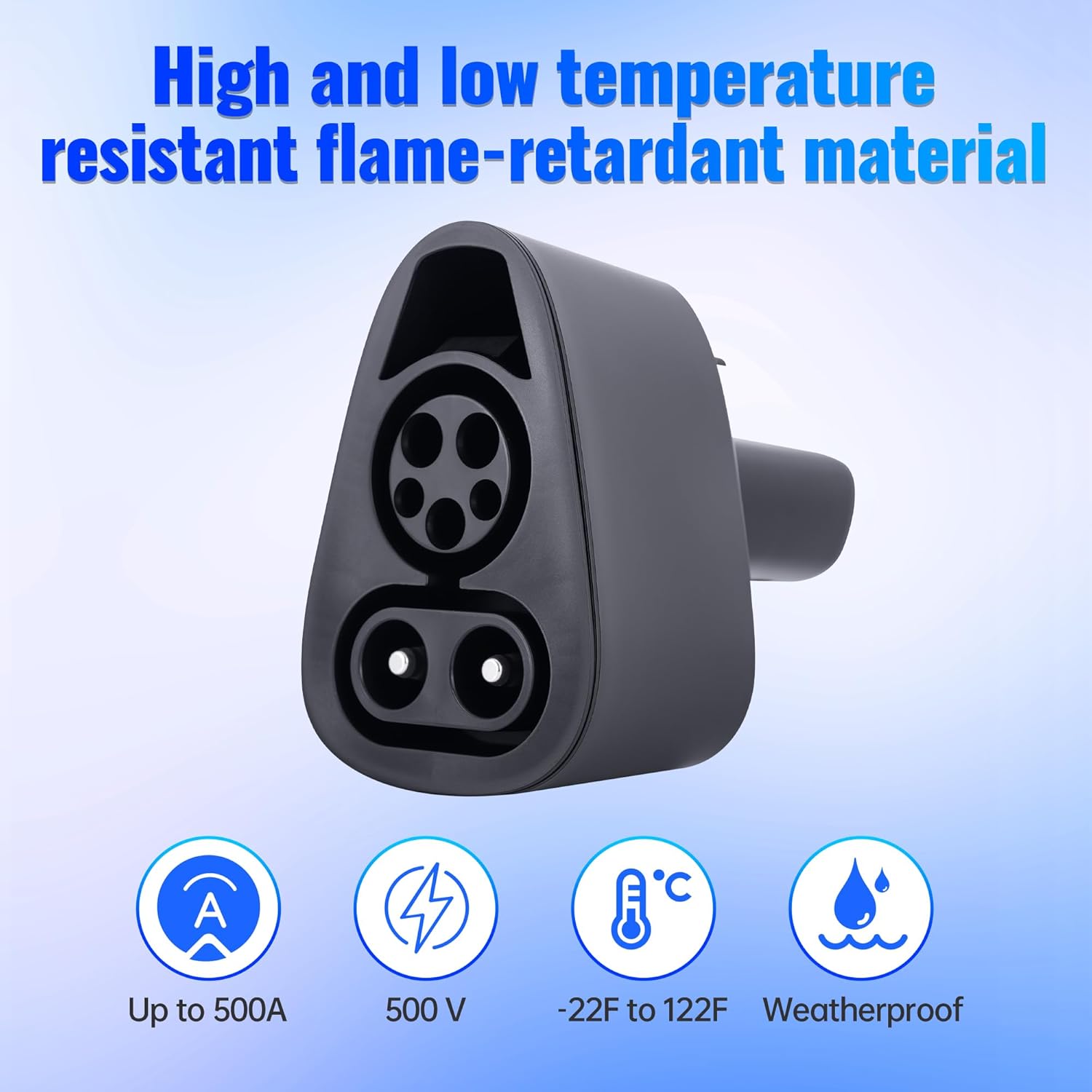 car&smo CCS1-NACS DC Charging Adapter - CCS to NACS Converter Compatible with Tesla Model 3/Y/S/X, IP54 Waterproof, Durable Electric Vehicle Charger Connector for Outdoor Use