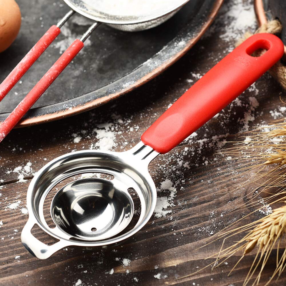 ROIY Stainless Steel Egg Separator Egg White Separator Egg Liquid Filter Egg Separator Baking Tool Kitchen Supplies Egg Device