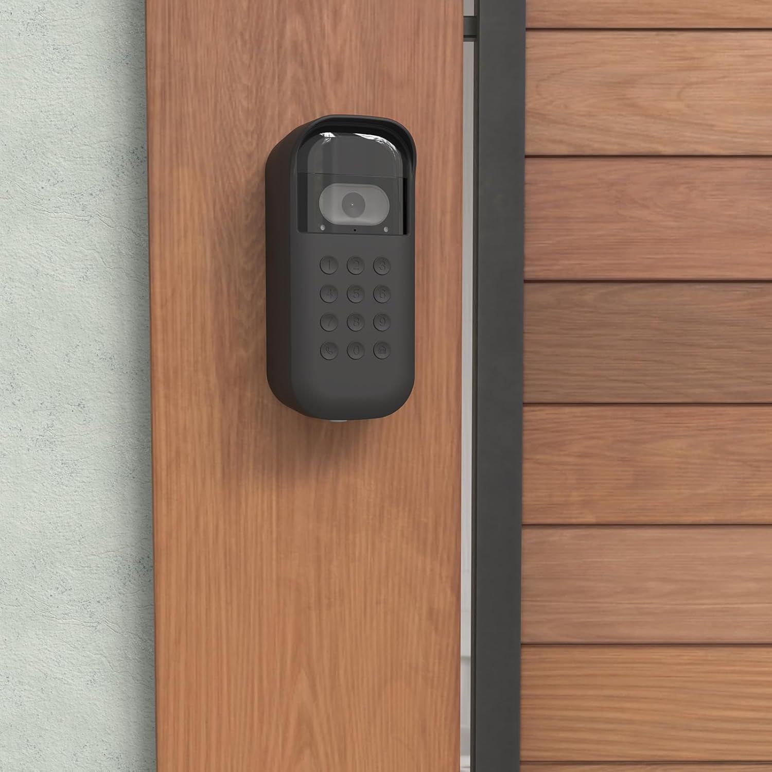 Silicone Cover for myQ Smart Garage Video Keypad (Black, Left)