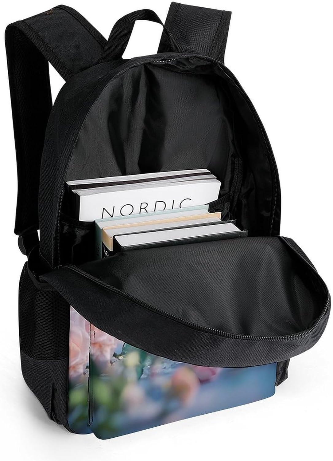 Perfume Rose Floral Laptop Backpack for Men Women Fashion Computer Bag Business Travel Daypack