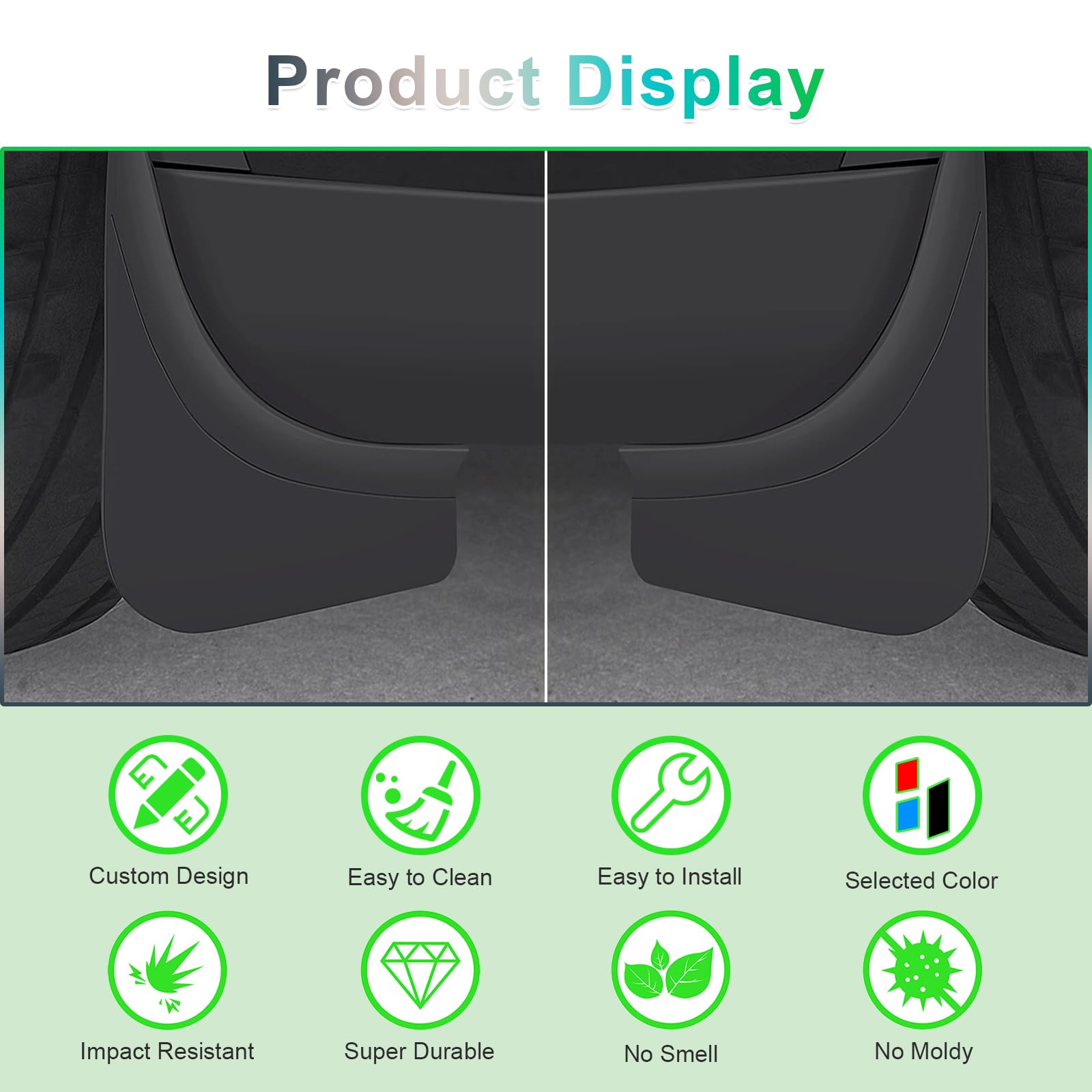 Paraspruzzi LANGBEAN Per Tesla Model Y Juniper 2025-2026 - Kit 4 Pezzi, ABS, Senza Foratura