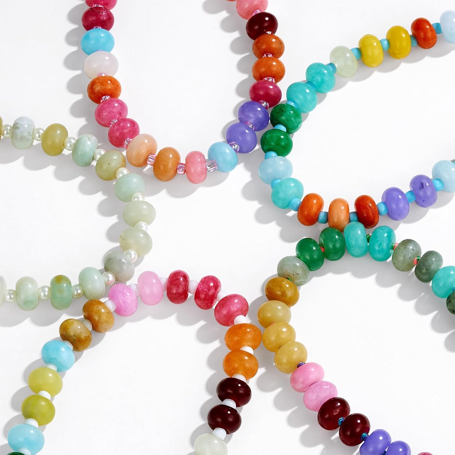 KissYan Beaded Bracelets for Women, Colorful Gemstone Boho Bead Bracelet for Beach, Natural Stone Handmade Summer Jewelry Gifts - Image 6