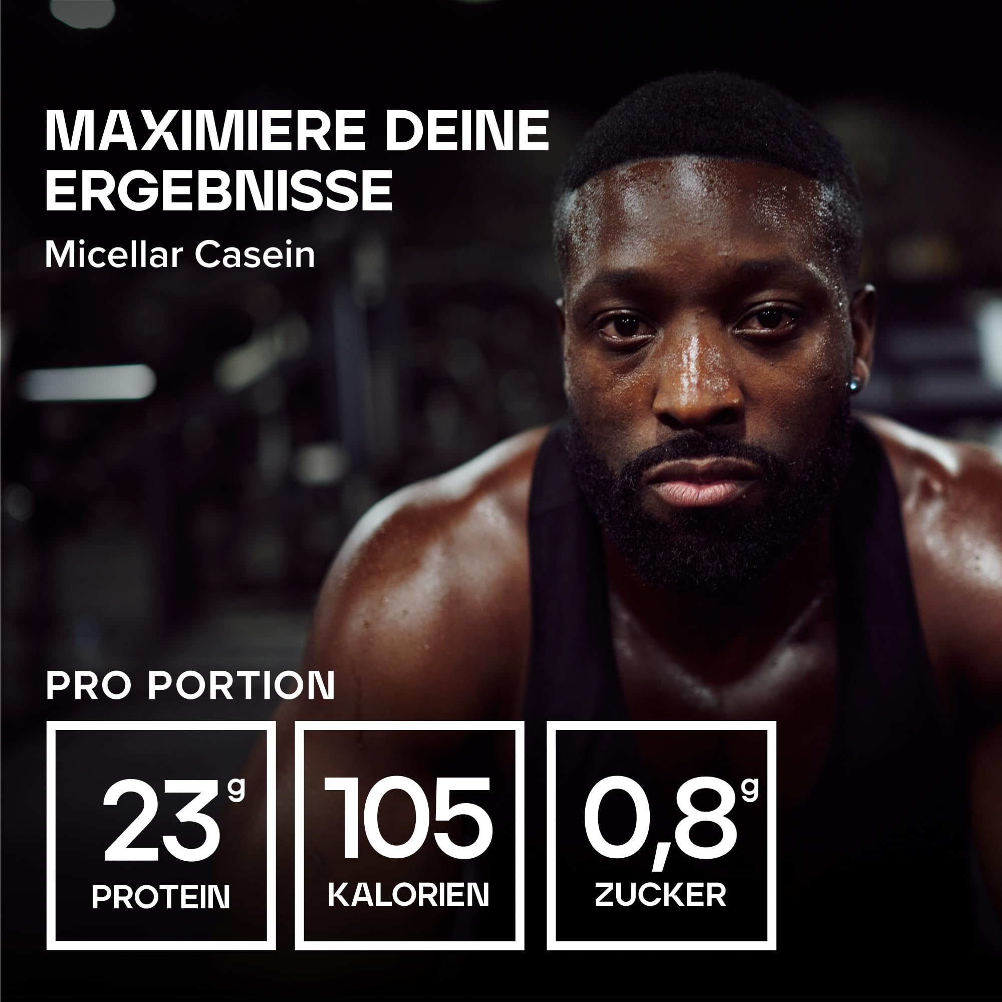Bulk Mizellares Kasein, Protein-Shake, Casein Protein Pulver, Eiweißpulver, Erdbeere, 1 kg