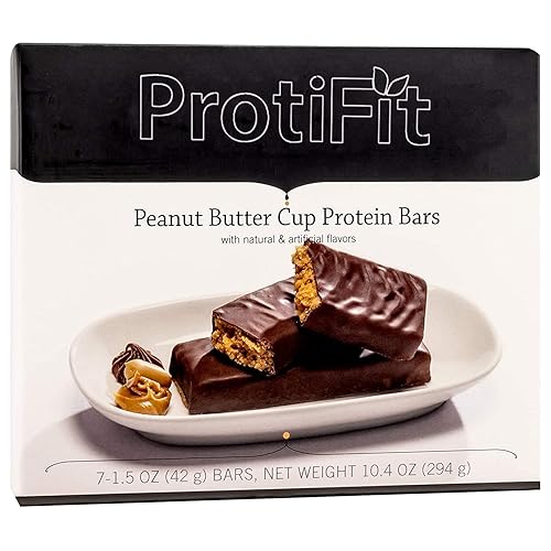 Proti Fit Barra de proteínas  Taza de mantequilla de maní  0.53 oz  Baja en carbohidratos  Baja en calorías 160  Barra de aperitivos para perder