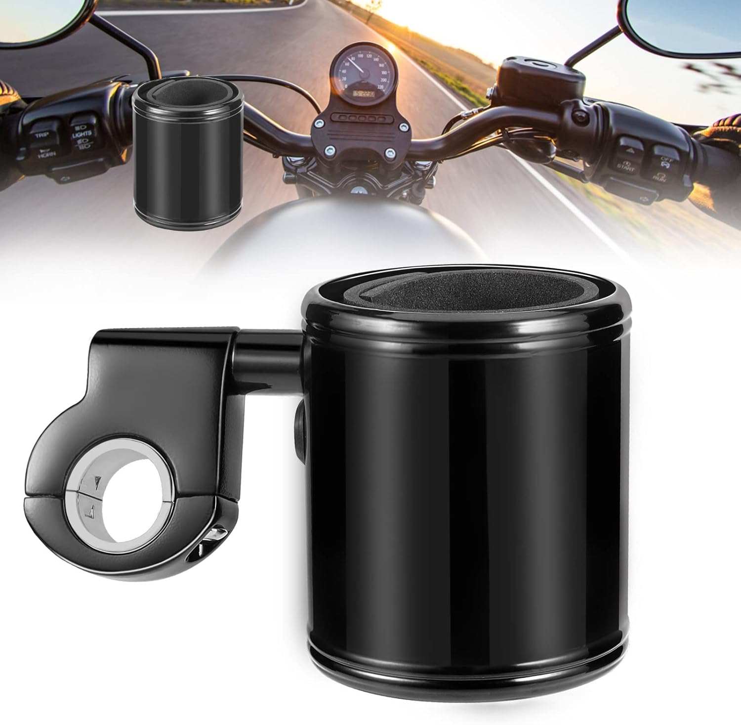 Buy Motorcycle Handlebar Mount, Cup Drink Water Bottle Holder for