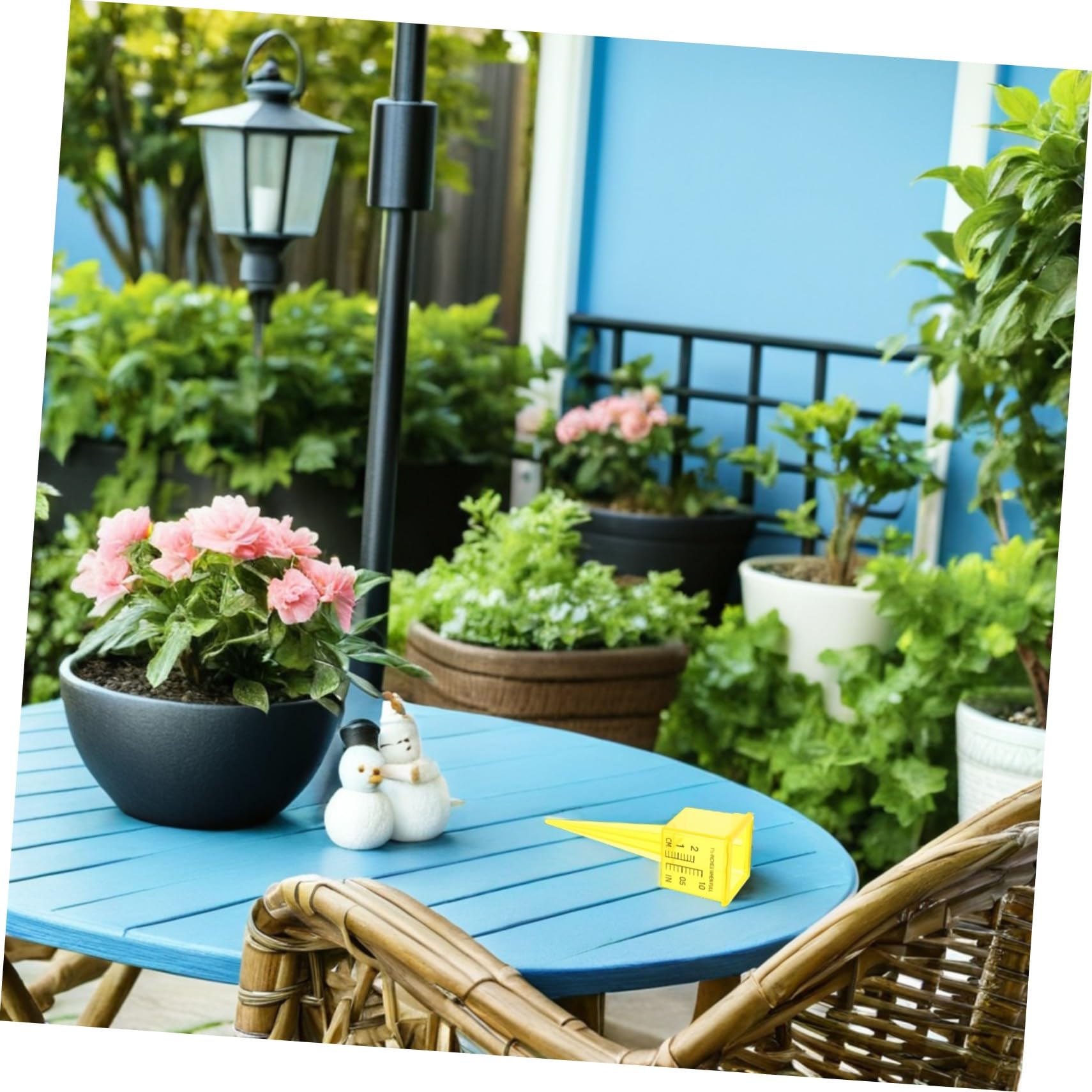 Lot de 20 Compteurs d'eau Réutilisables pour Pelouse Jardin Arroseur Pluviomètre Outil De Niveau d'eau Pluviomètre À Vidange Automatique Jaune
