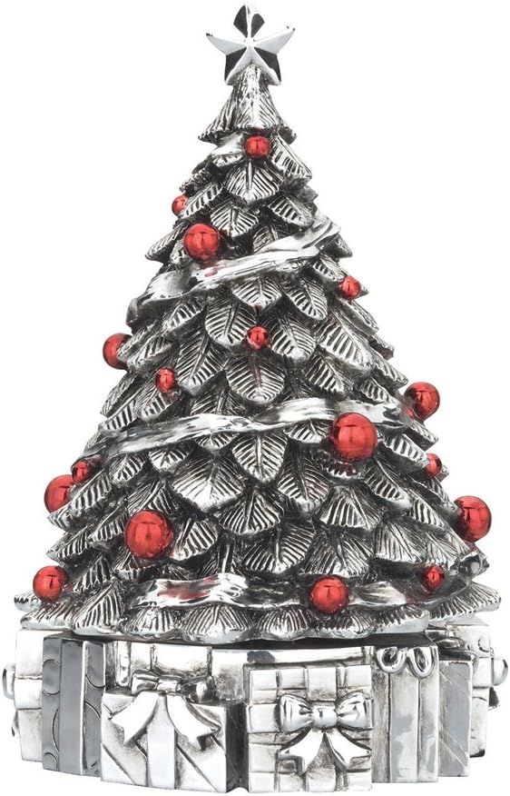 Reeds Metals Christmas Party 2022 Amazon.com: Reed & Barton Revolving Christmas Tree Music Box : Home &  Kitchen