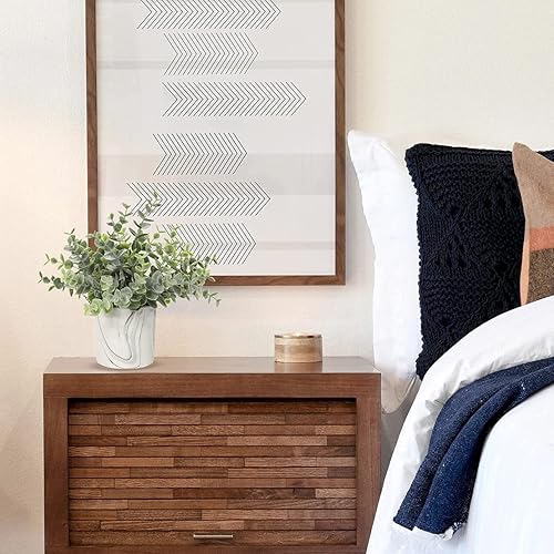 Miniatura 5 de Hollyone Mini plantas artificiales en macetas, plantas falsas en macetas de mármol, 1 pieza de plástico de eucalipto, vegetación sintética para el