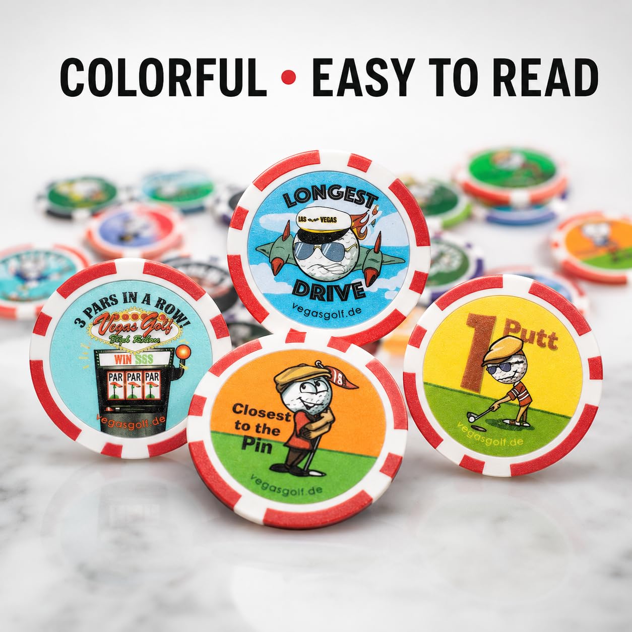 Amazon.com : Vegas Golf On-Course Poker Chip Golf Game, VIP