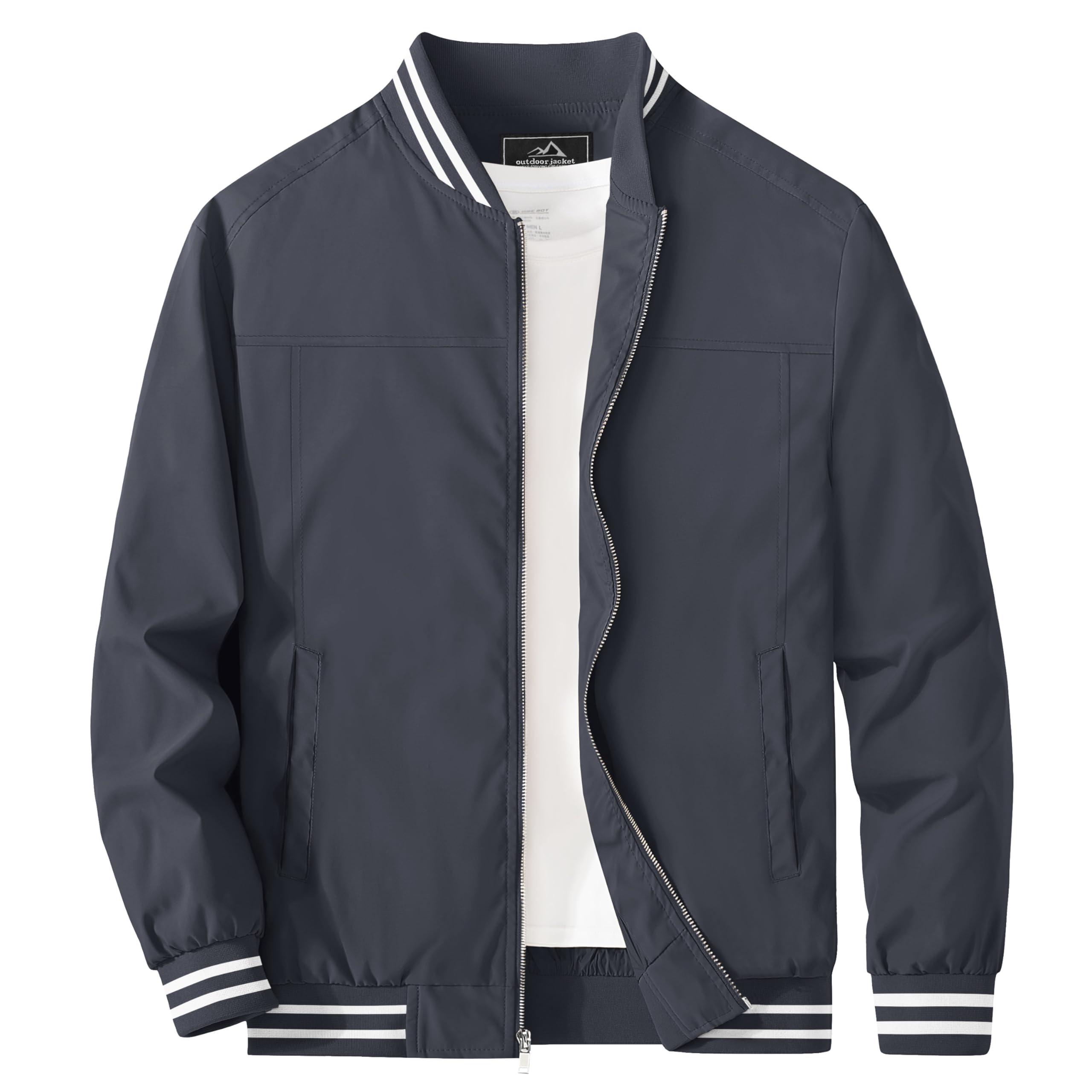 MAGCOMSEN Men's Bomber Jacket Lightweight Windbreaker Stylish Casual Jacket