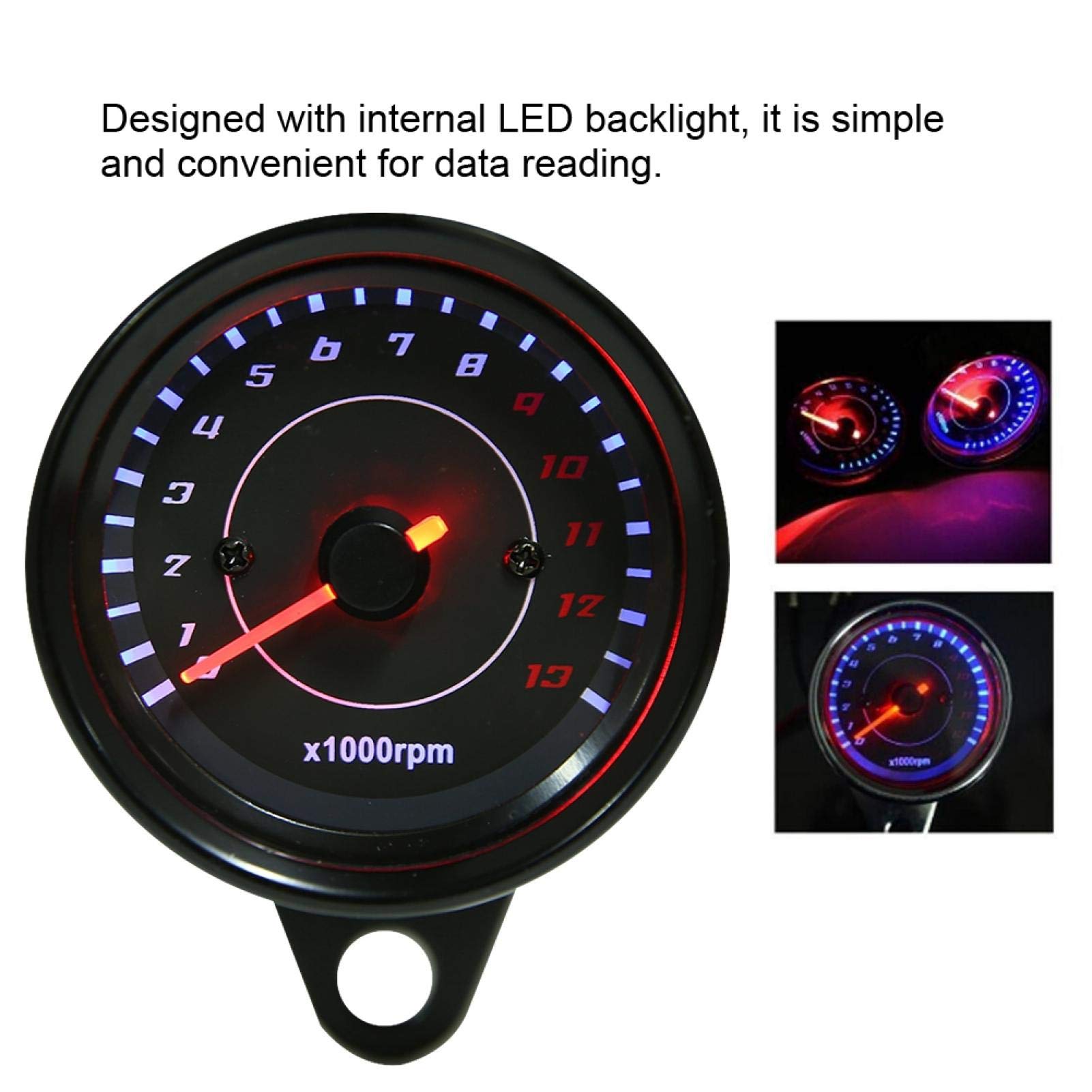 Elektroniczny tachometr zamiennik profesjonalny DC 12 V uniwersalny motocykl LED podświetlenie tachometr elektroniczny miernik tachometr miernik do motocykla instrumenty do