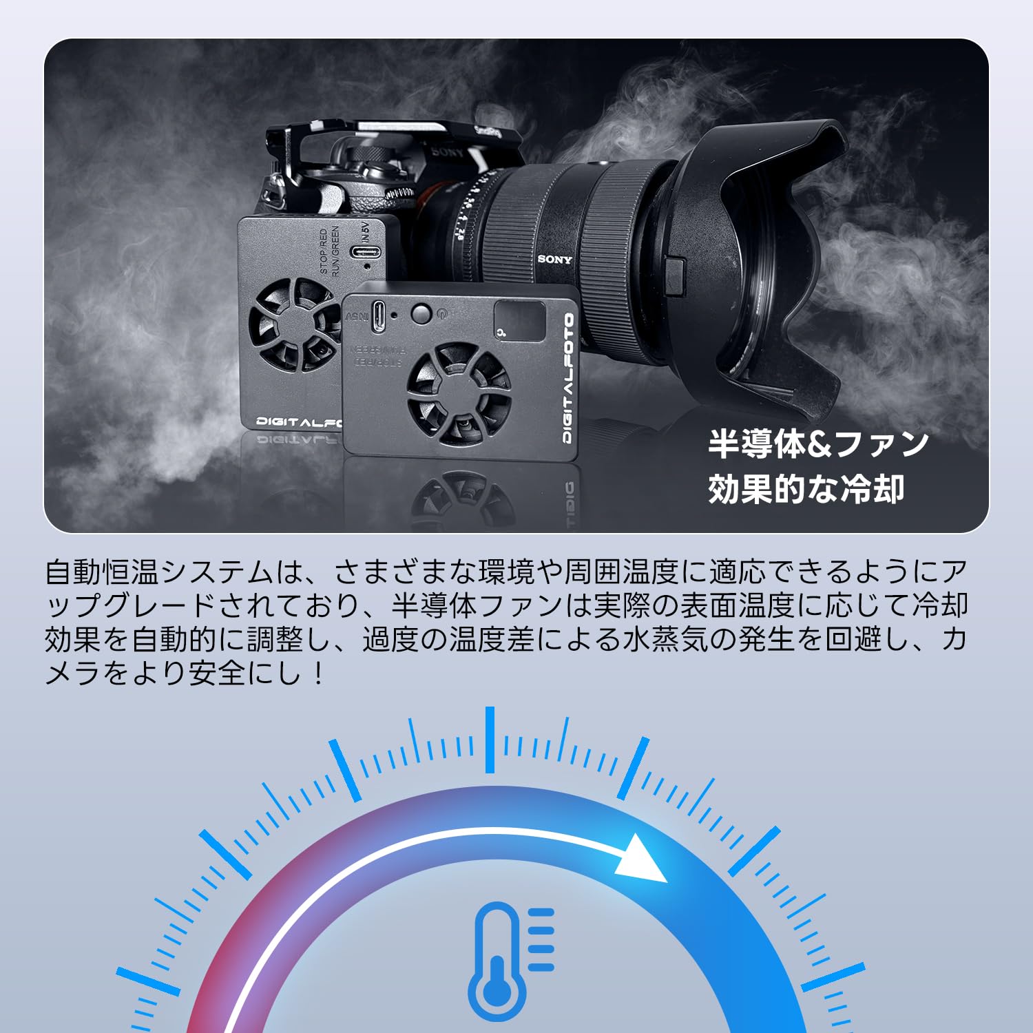 Amazon.co.jp: DF DIGITALFOTO ICEMAN SE カメラ冷却ファン 半導体