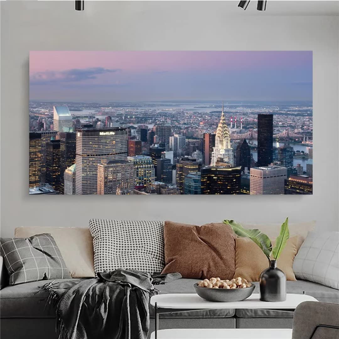 Peinture Diamant 5D Complet,Bâtiment de la Ville Diamond Painting Grand Format Kit,Broderie Diamant Kit Complet,Tableau Perle Diamant Point De Croix,Diamant Painting Décoration Murale (90x180cm)