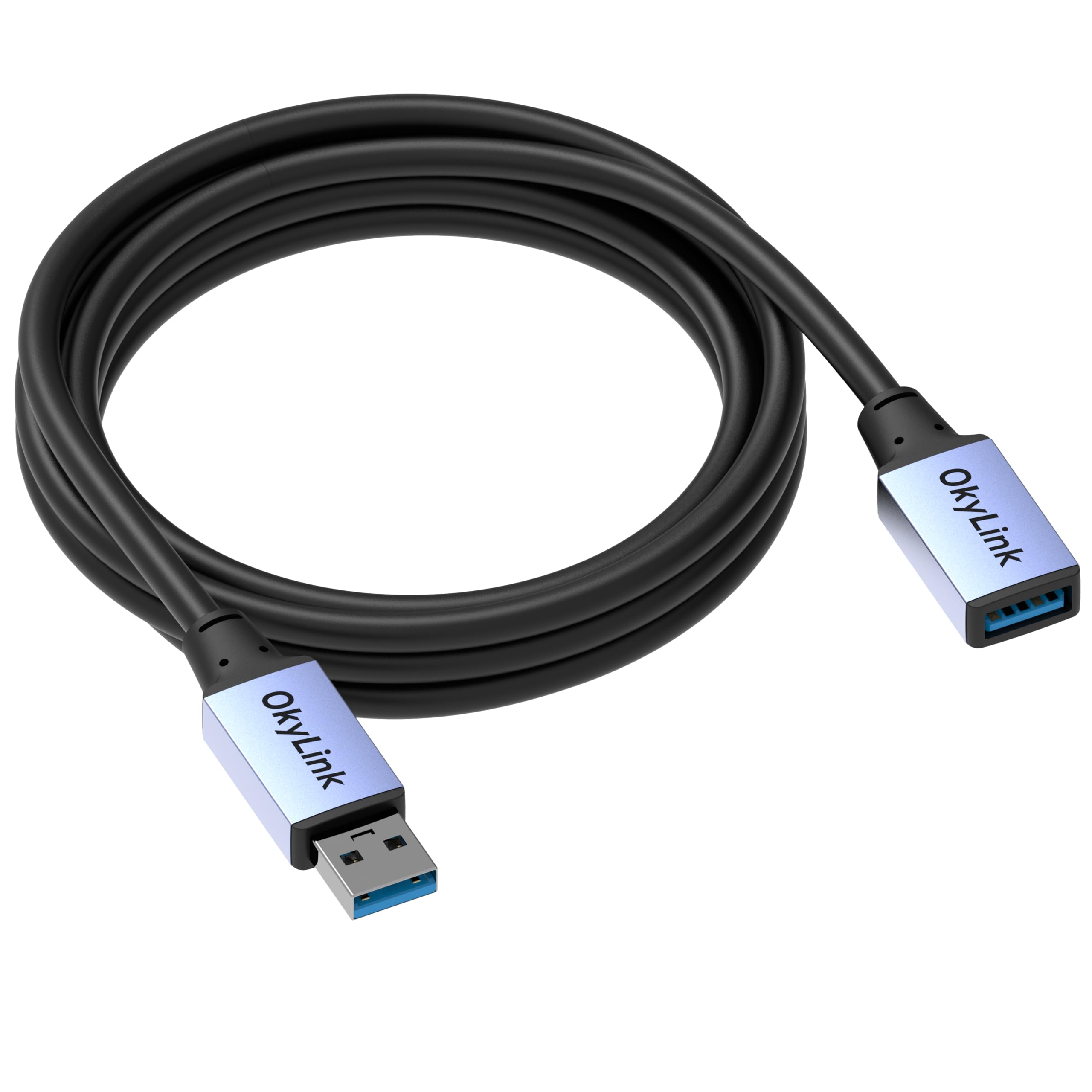 OkyLink USB 3.0/3.2 Gen 1 przedłużacz USB-A na USB-A, 5 Gb/s, 2 m