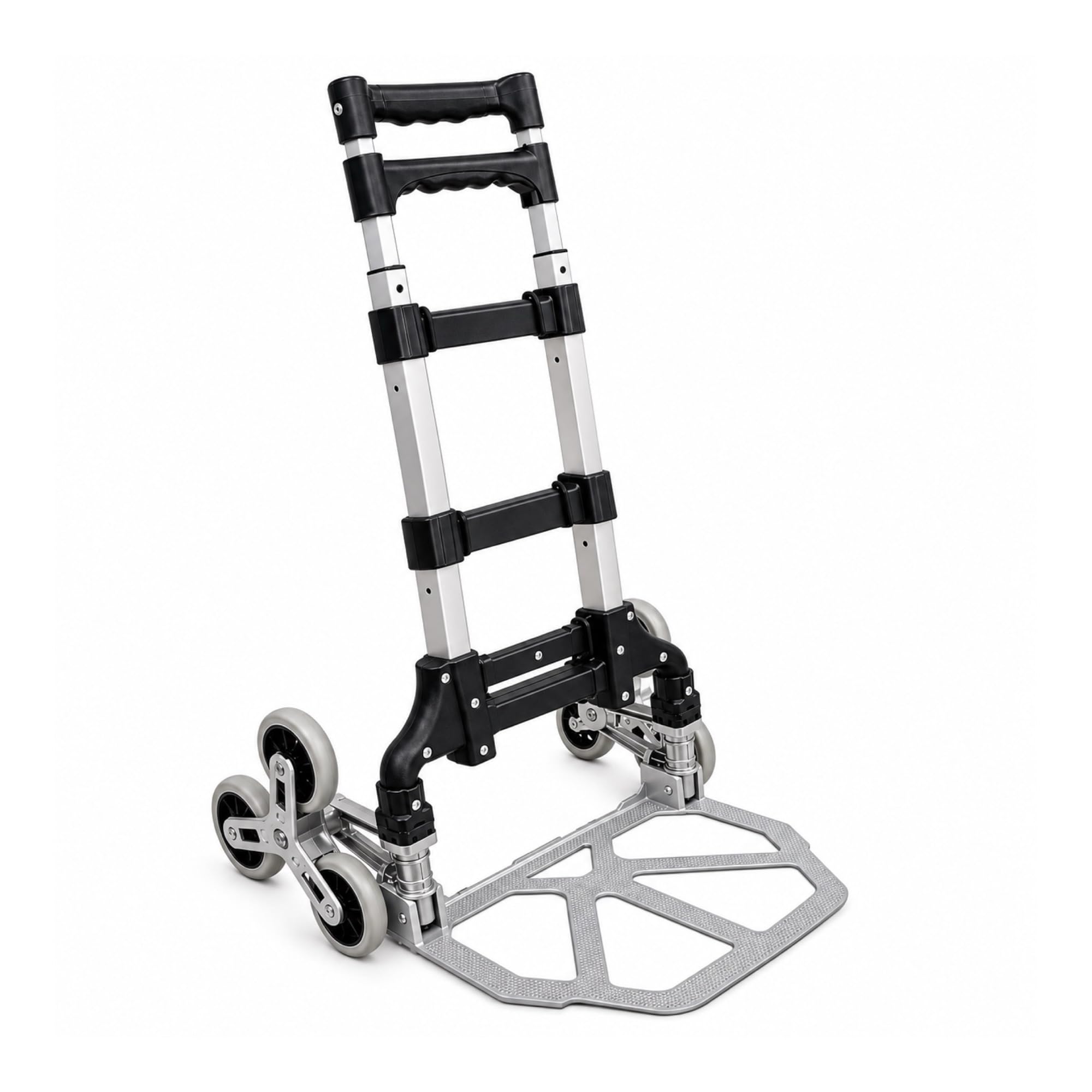 LoadIt Treppensackkarre klappbar 70 kg – Treppensteiger, 6 Räder, Alu