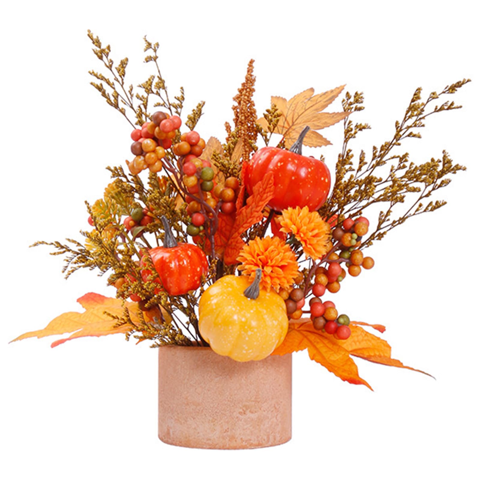 YROHGKPN Decorative Autumn Decoration Realistic Pumpkins Maples Wheat Bundles Centerpieces for Indoor Display Halloween Home Decoration Autumn