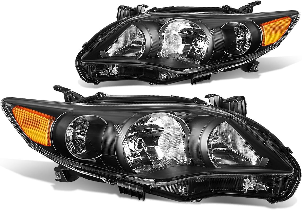 Replacement For Toyota 2011 2012 2013 Corolla Headlight Assembly Base/CE/LE Canada Built Chrome Right/Passenger Side Halogen With Bulb DOT/SAE Compliant TO2503203 81110-02B50 - Foto 3