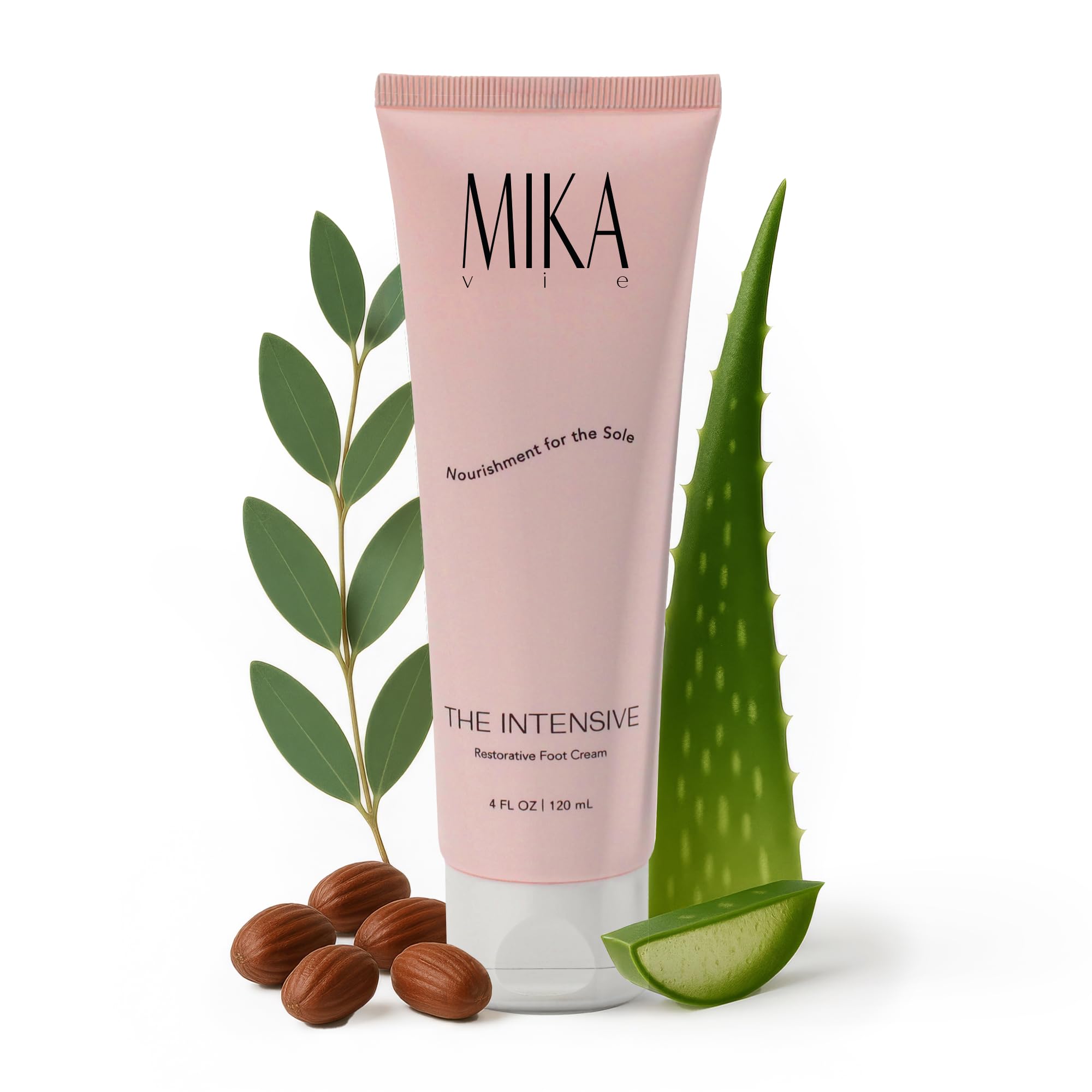 - Mika Vie Foot Cream for Dry Cracked Heels and Feet - 4fl oz Urea Foot Cream for Women W/Vitamin E, Shea & Cocoa Butter - Naturally Scented Cracked Heel Treatment & Moisturizer - Non-Greasy