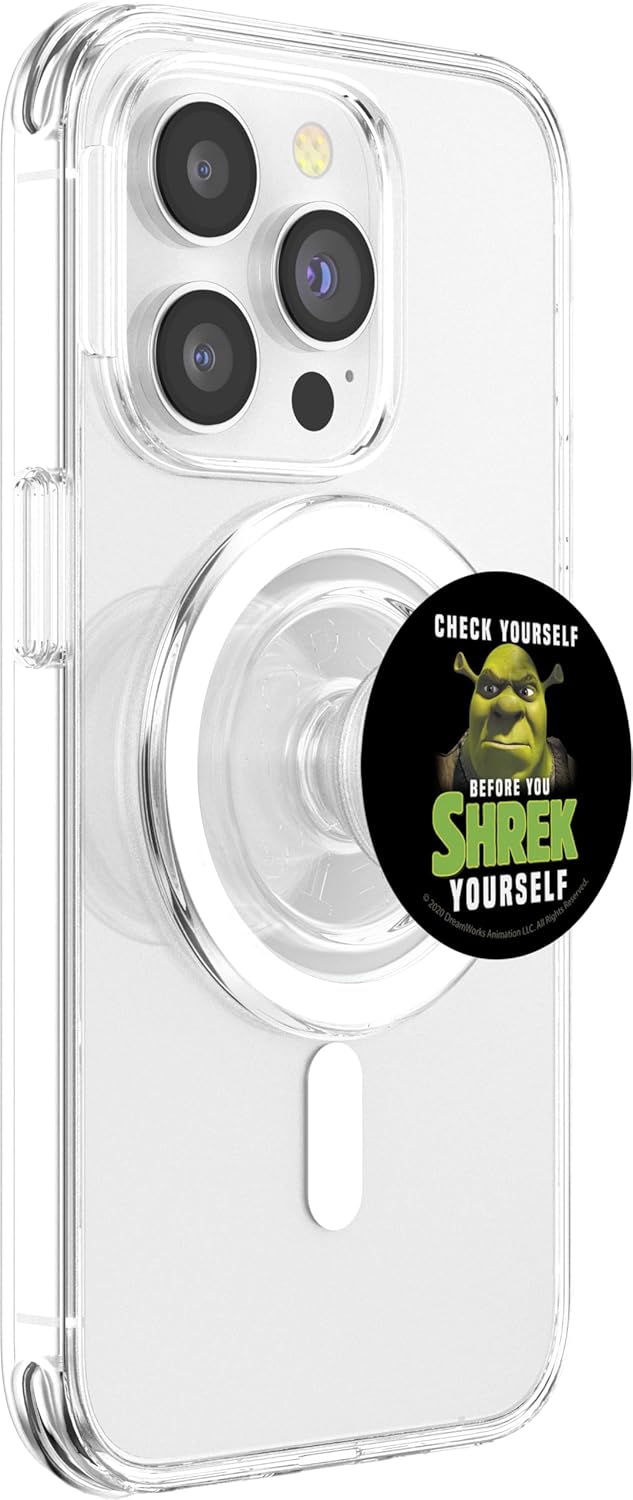Shrek Check Yourself Before You Shrek Yourself PopSockets MagSafe PopGrip for iPhone