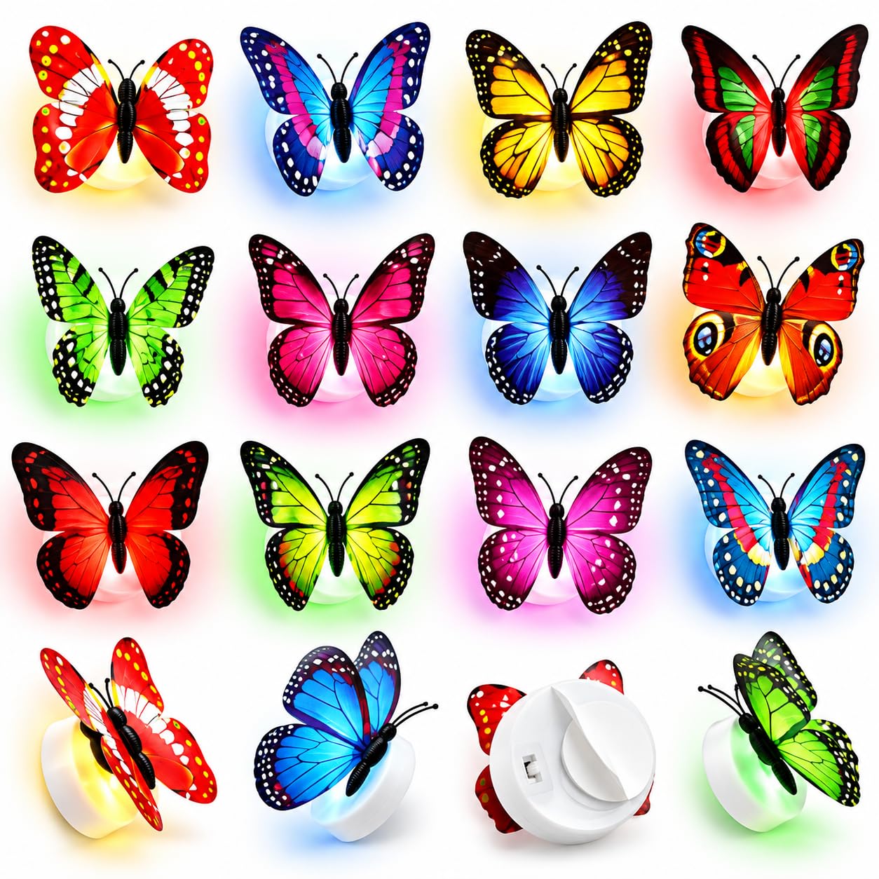Butterfly Night Lights - Colourful Wall Stickers -1