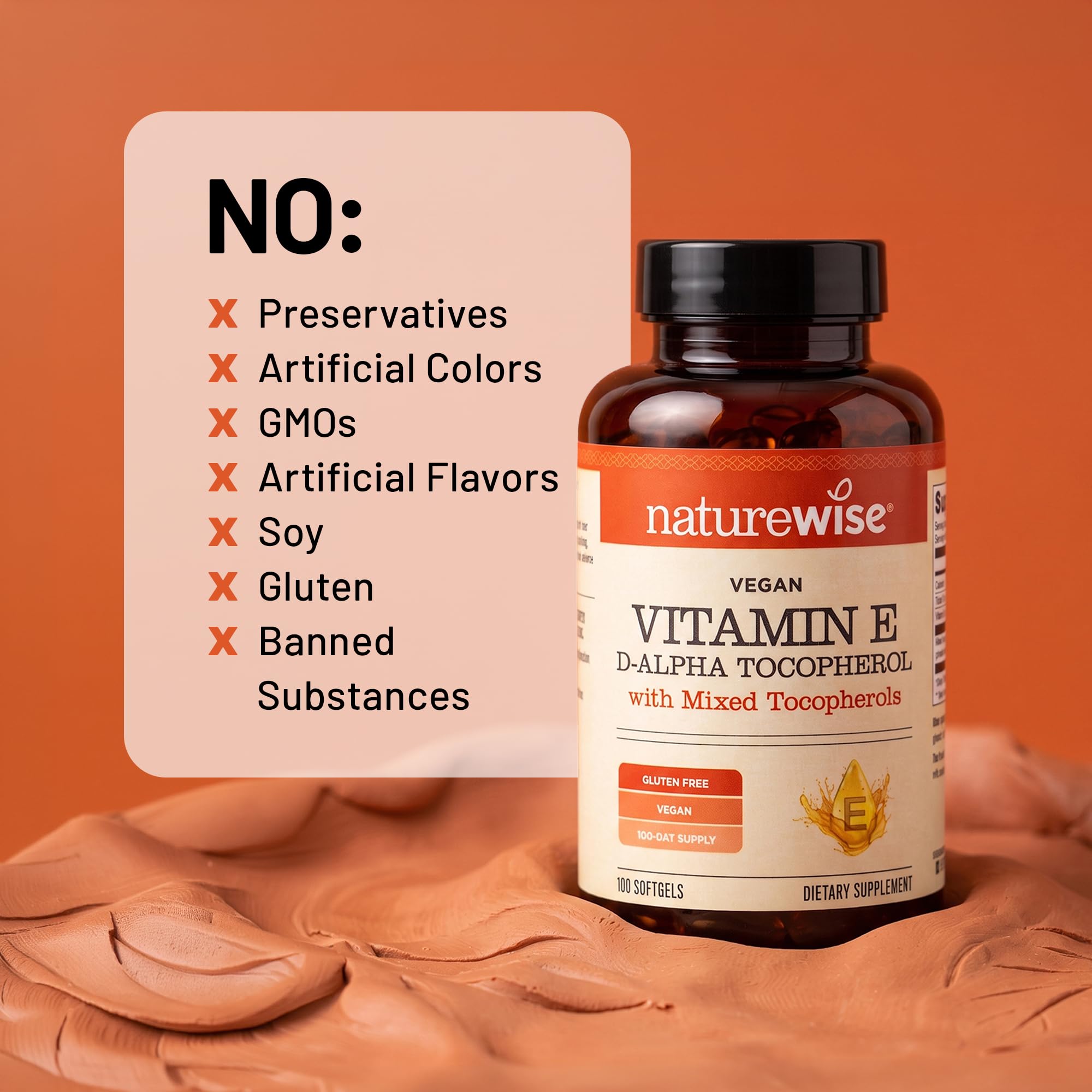 NatureWise Vegan Vitamin E 400IU as D-Alpha Softgels, 100 Count — Amazon image 9