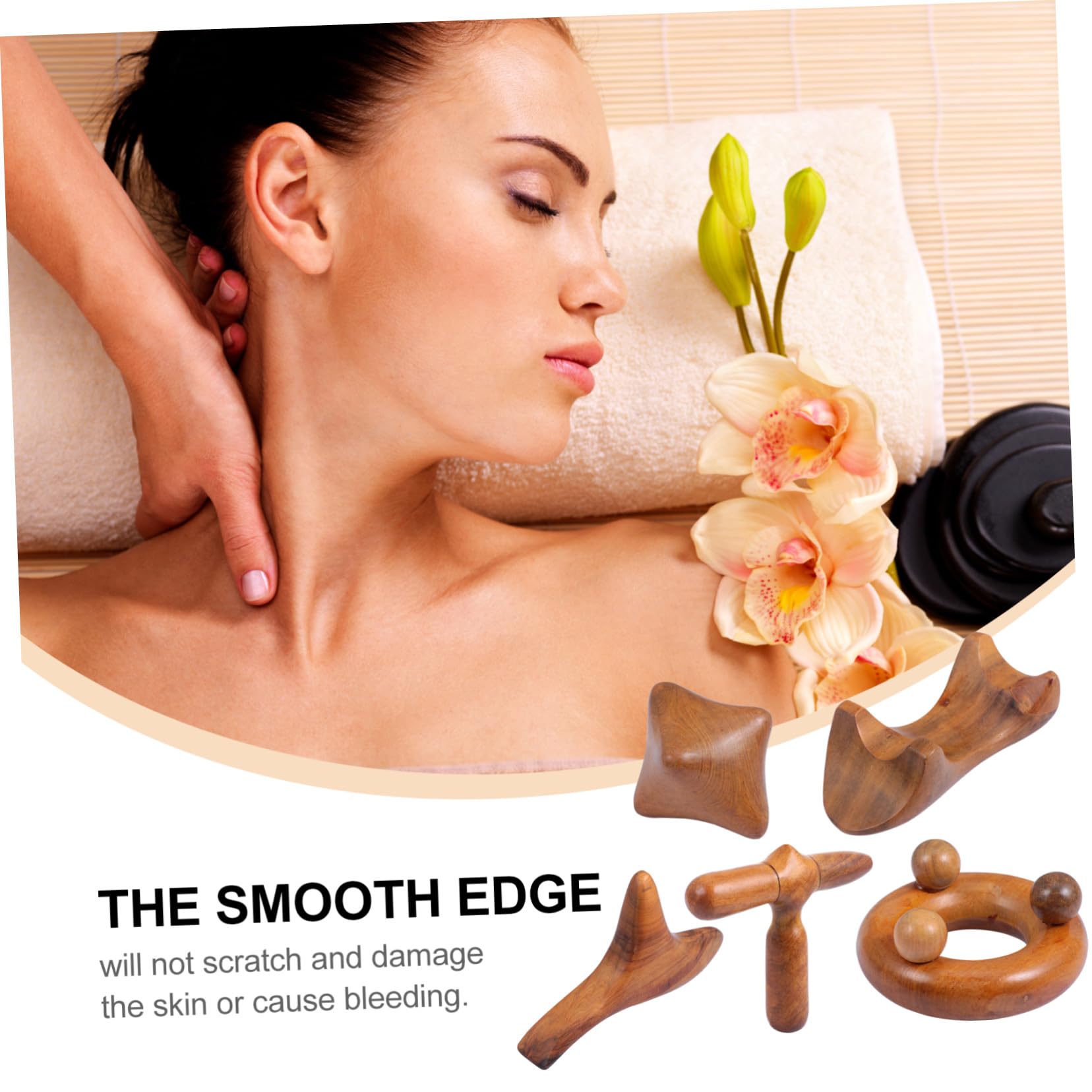 Kit de 5 Tablas de Masaje Gua Sha de Material Sintético para Aliviar Fatiga en Todo el Cuerpo y Pies, Adecuado para Cumpleaños y Agradecimientos
