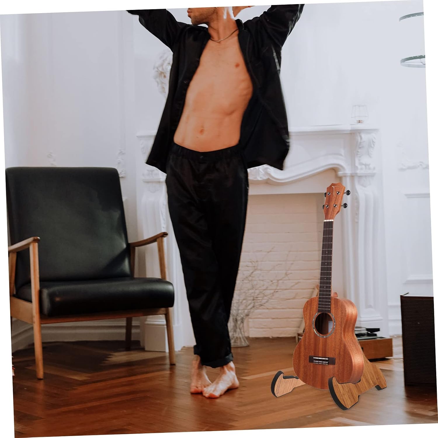 Abaodam Guitar Stand and Violin Holder Vertical Stand for Musical Instruments Foldable Design for Easy Carrying for Violin Players and Musicians