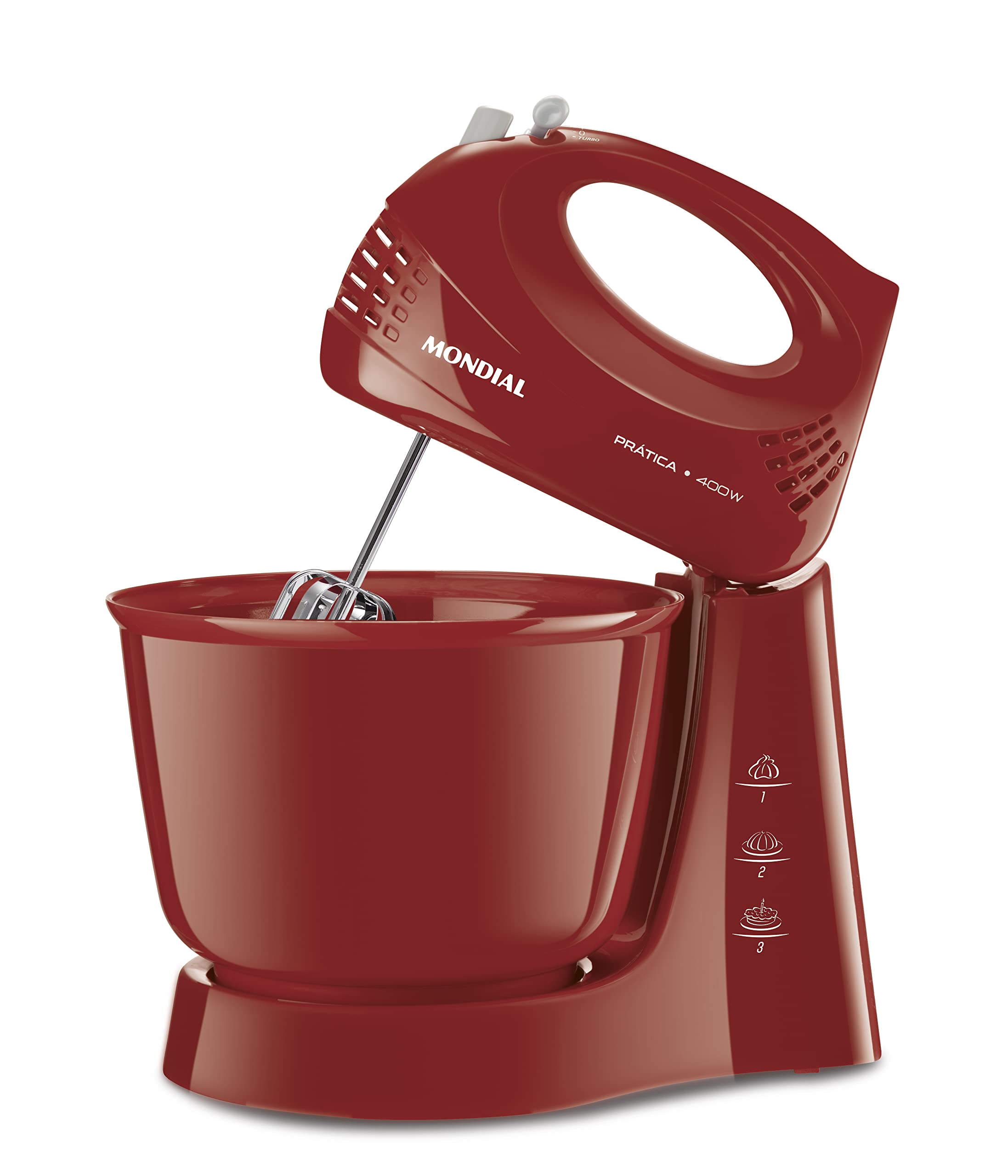 Batedeira Prática Mondial 110V Vermelho 400W - B-44-R