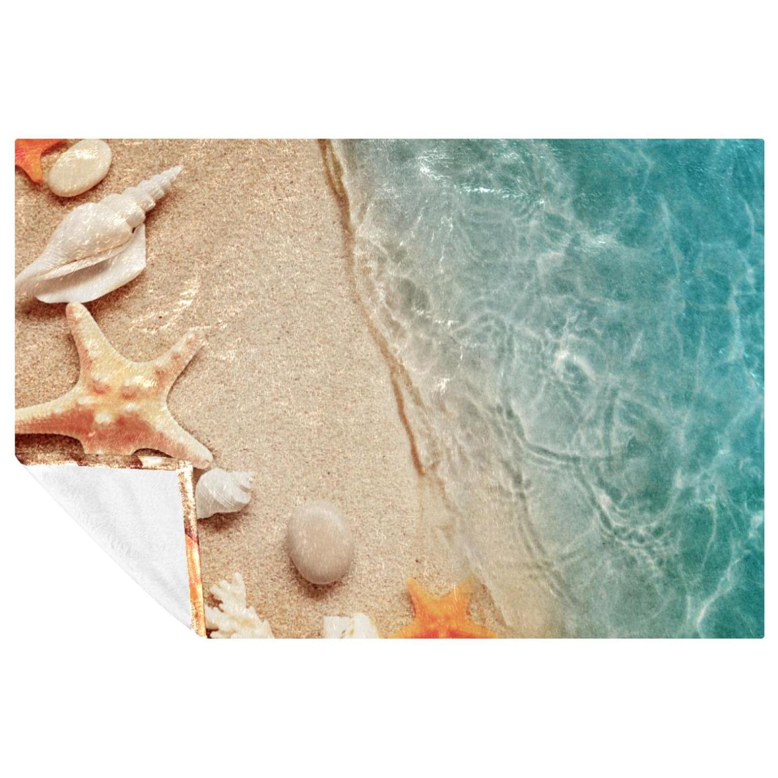 Couverture sable de mer douce et chaude pour canapé, lit, pique-nique, camping et plage