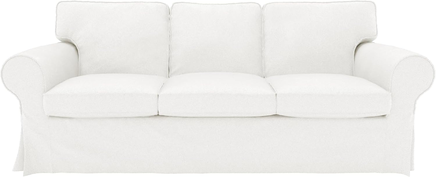 Couch Cover ONLY! for IKEA Ektorp 3 Seat(228cm), Sofa Covers for 3 Cushion Small Couch, Sofa Slipcovers for Living Room with Cushion Covers (989-3, 3 Seat)