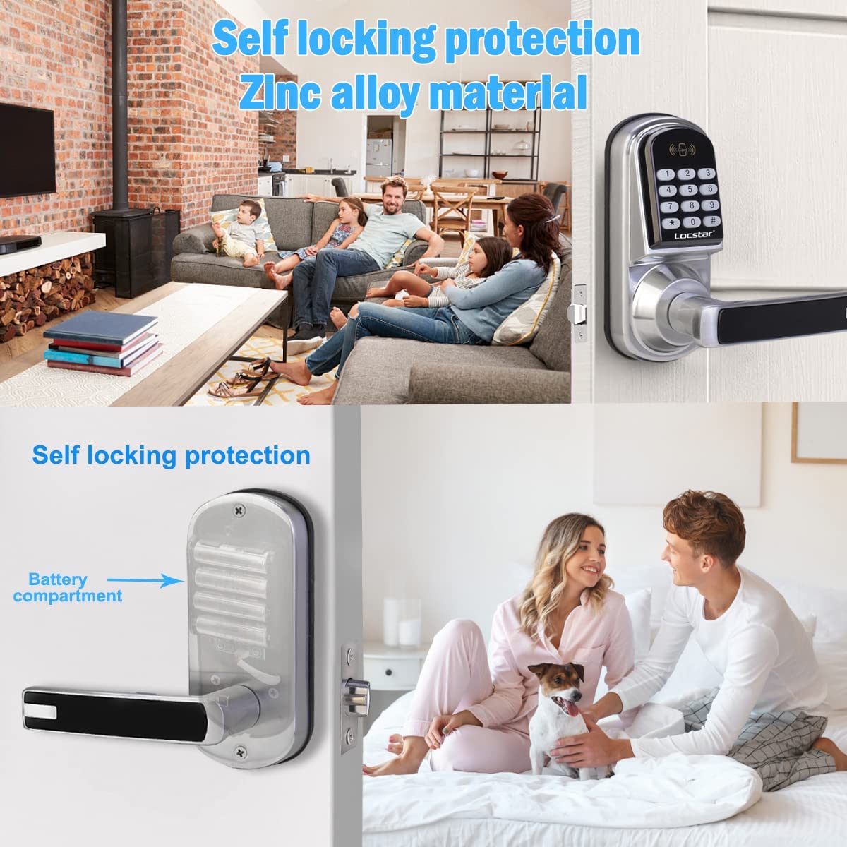 MAD Serrure D' Digitales Serrure De Porte Intelligente, Serrure Numérique Intelligente Par Mot