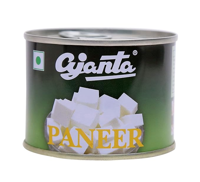 Ajanta Sterilized Canned Paneer (200g) Pack of 6 (Easy Open Can