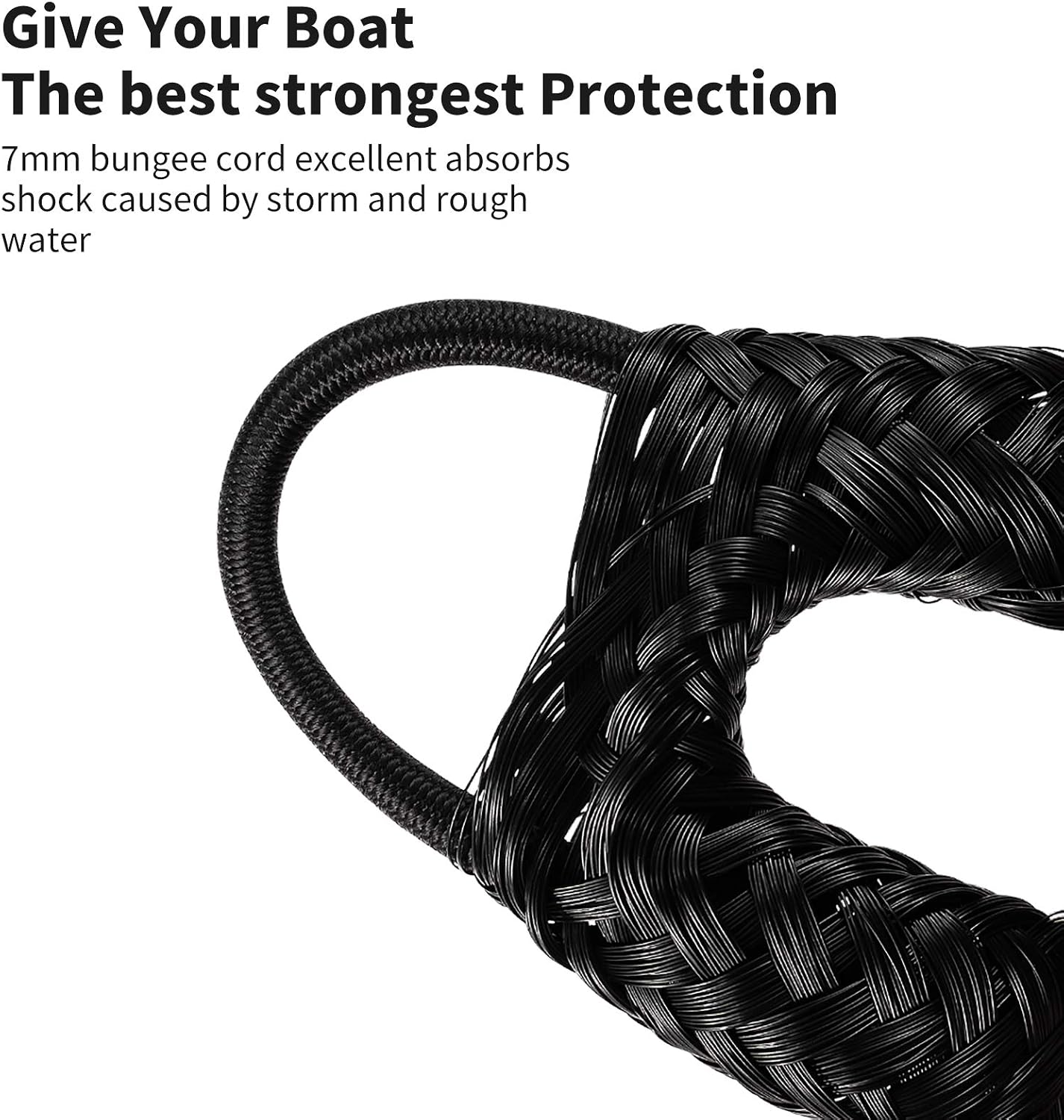 2 Pack Bungee Dock Line Mooring Rope for Boat Lines
