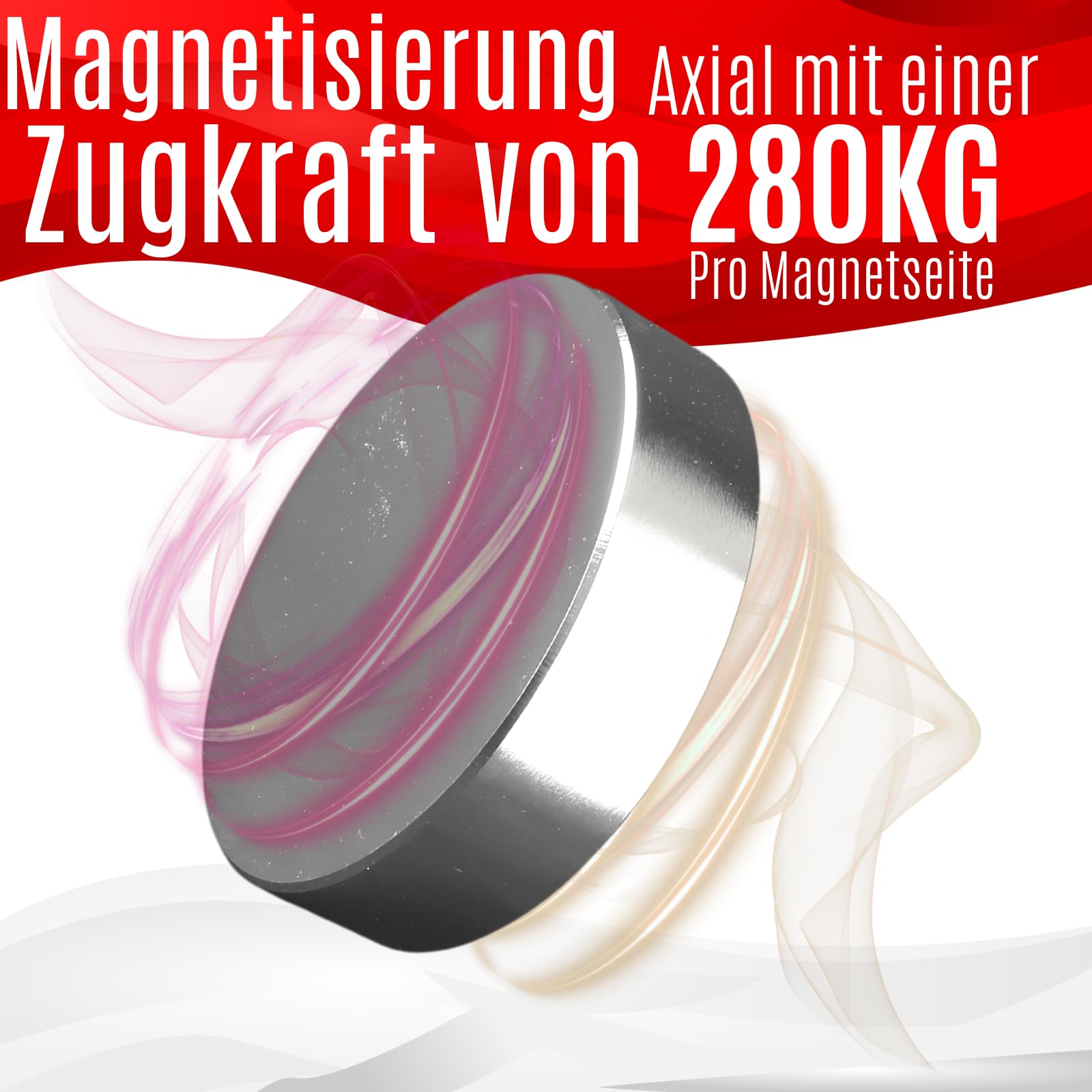 Magnes neodymowy N52 tarcza 280 kg – super mocna tarcza magnetyczna o średnicy 80 mm – okrągłe magnesy neodymowe bardzo mocne tarcze okrągłe, płaskie