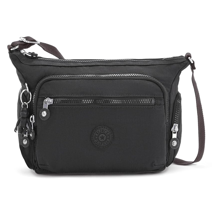 Kipling Gabbie S, Borsa a Tracolla Piccola, Black Noir (Nero)