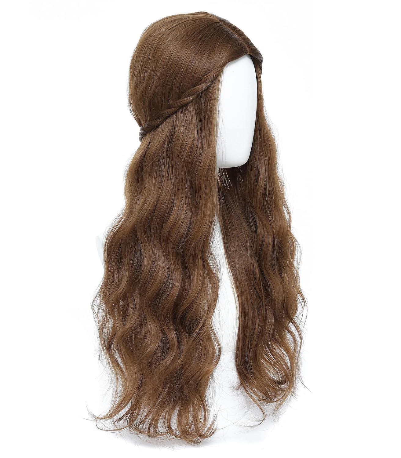 Adequate Long Wavy Wigs for Women Blonde Hipple Princess Wig,Suitable for Dally. Cosplay, Halloween and Masquerade Parties (Yellowish brown)