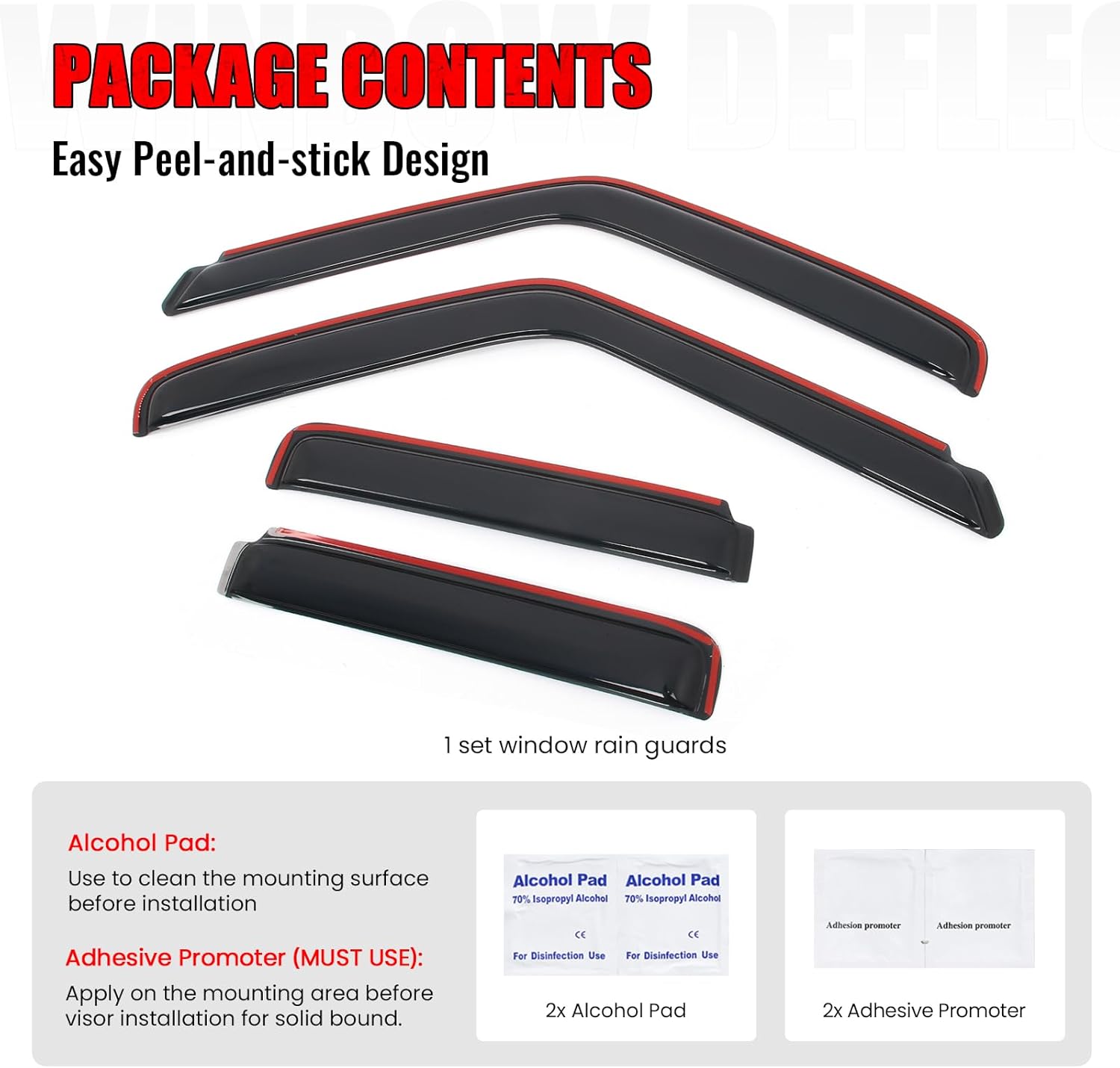 IKON MOTORSPORTS in Channel Window Visors Compatible with 1995-2005 GMC Jimmy 4Dr & Chevy Blazer 4Dr, Slim Style Acrylic Smoke Rain Guards, Side Window Wind Deflectors 4PCS