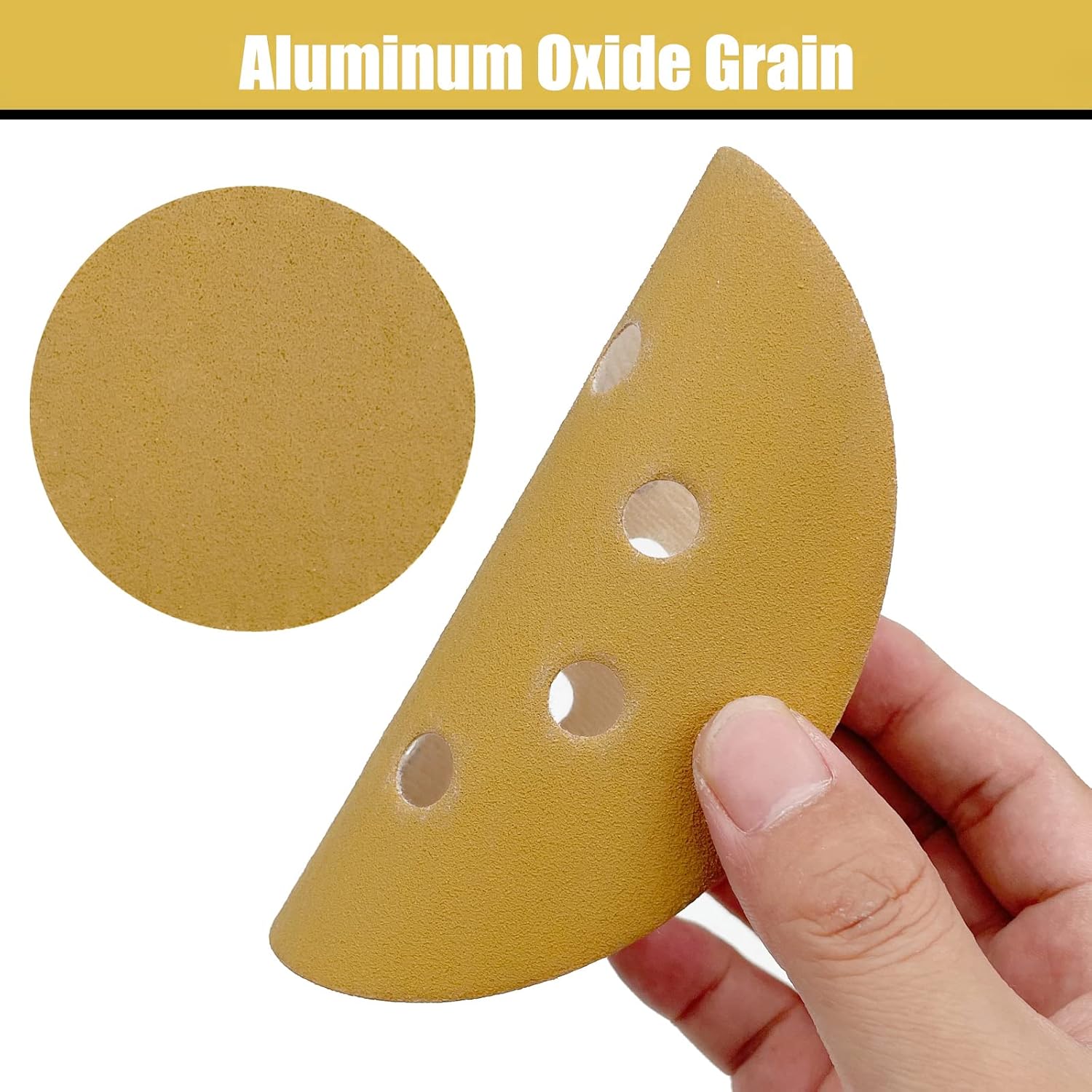 5 Inch Sanding Discs Hook and Loop, 180 Grit Sandpaper 8 Holes Orbital Sander Pads for Woodworking Automotive (180 grit)