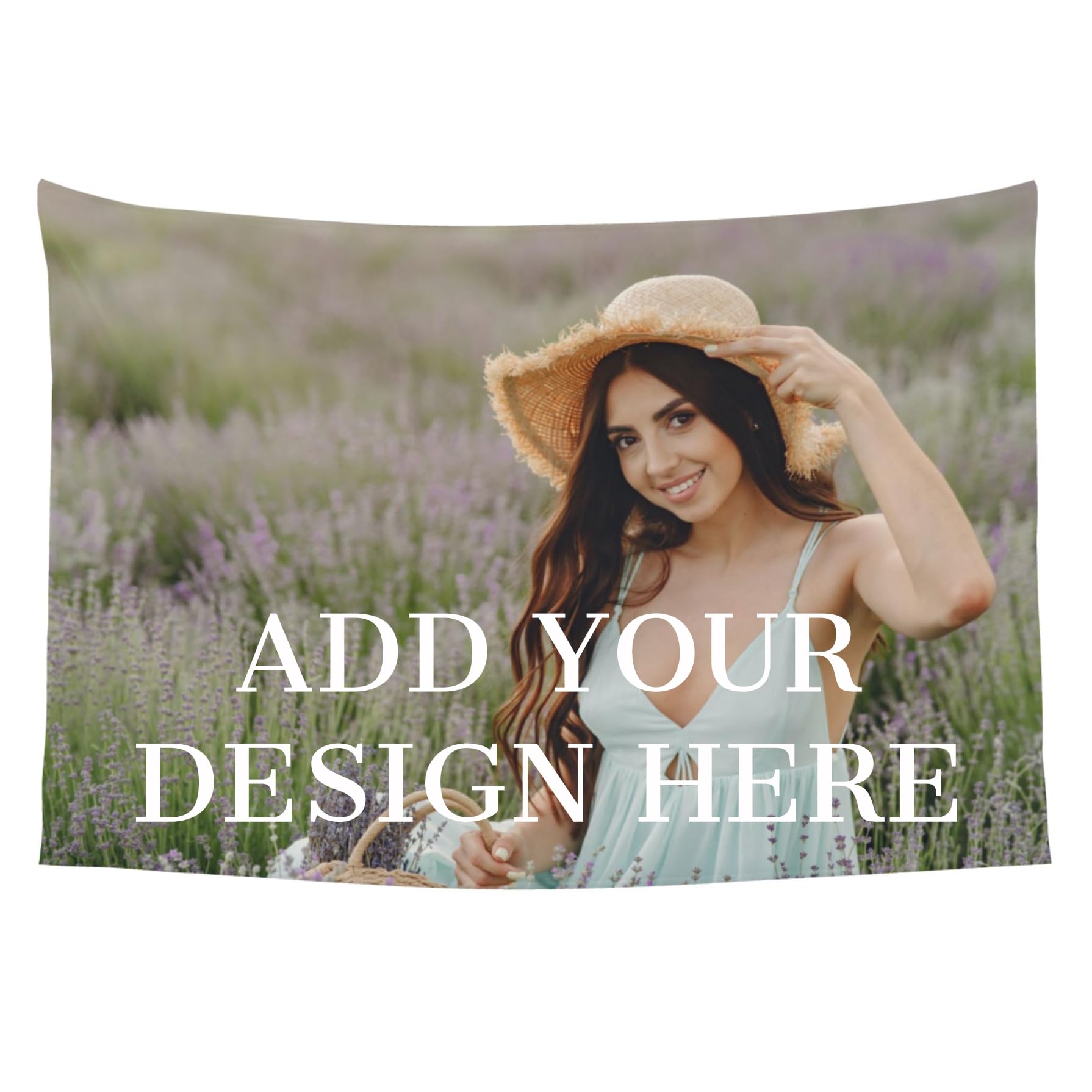 LMQJDZ Custom Photo Tapestry, Personalised Backdrop with Image Text Name, Personalized Wall Blanket for Wedding Room Decor, for Mum, Dad, Girlfriend, Boyfriend, Child, Family Memorial Gifts, 75x100cm