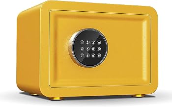 Gabinete de seguridad digital Caja segura de acero sólido depositario de depósito seguro Localización de pared en el hogar Oficina doméstica para el depósito Joyería de pistola Cash (color: azul)