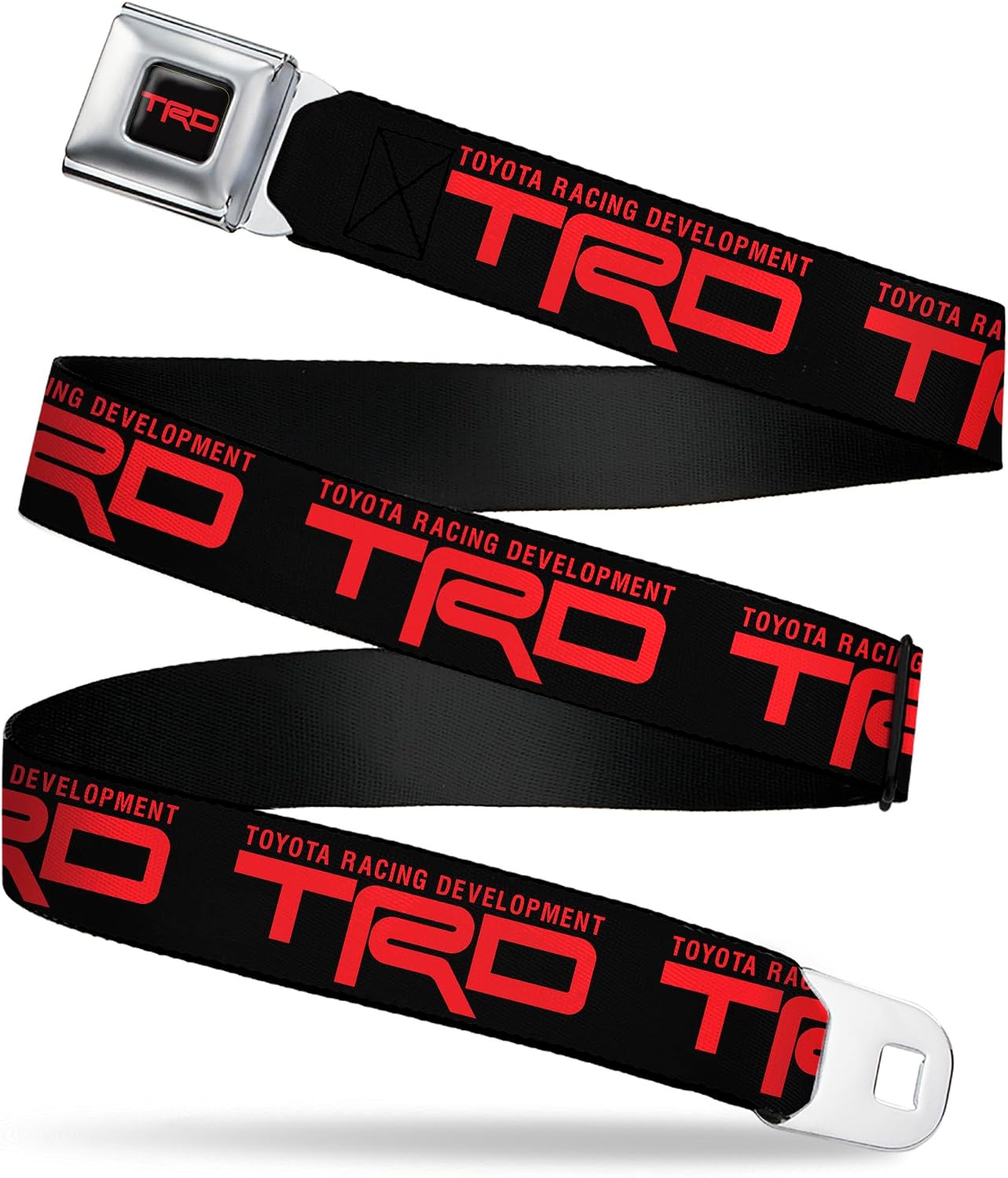 Toyota Belt, Seatbelt Buckle Belt, Toyota Racing Development TRD Logo Black Red, Adjustable