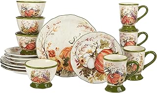 Harvest Morning 16-Piece Ceramic Dinnerware Set, Service for 4 – Celebra...