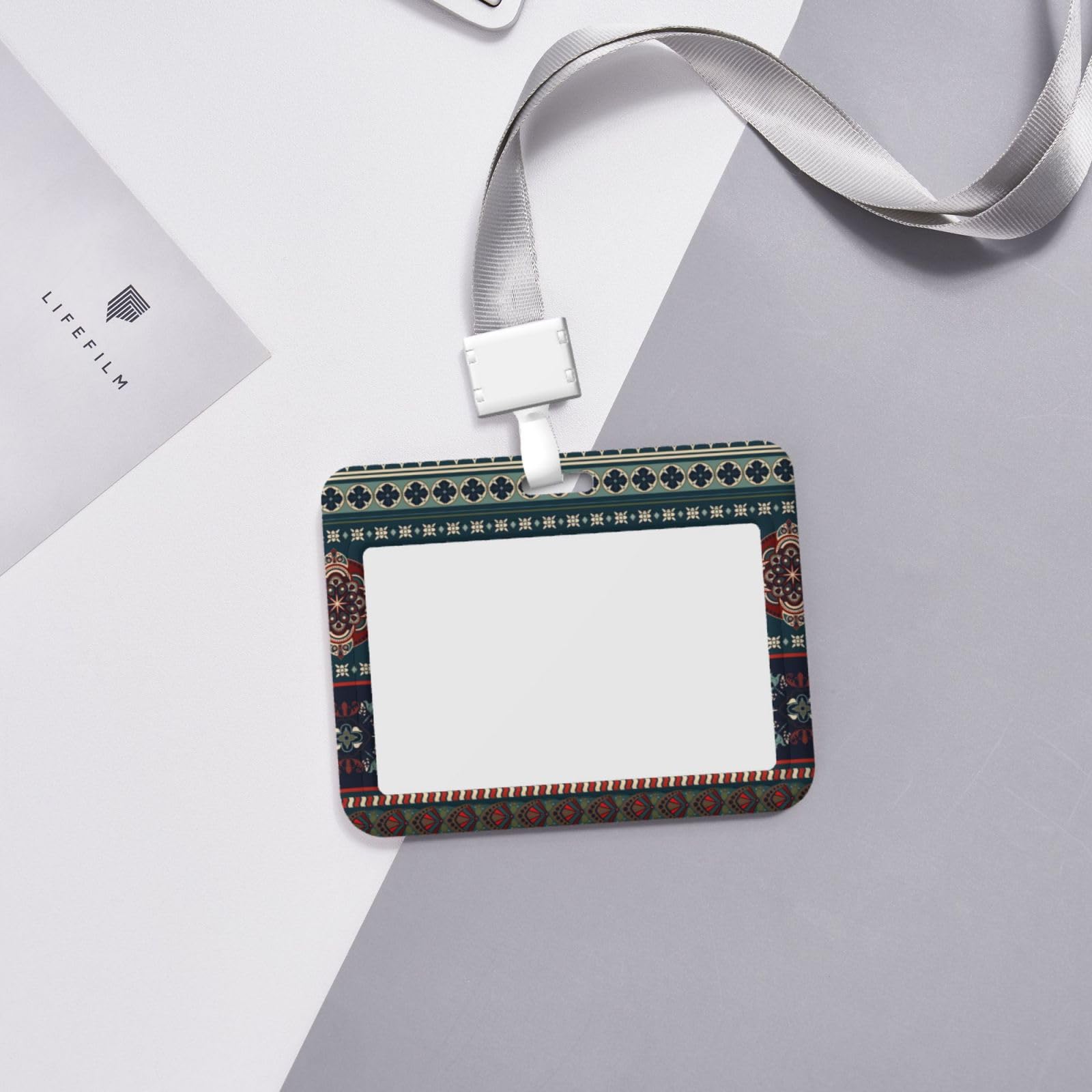 Amazon | IDカードホルダー 織り、編み物、刺繍、壁紙、カード、繊維用