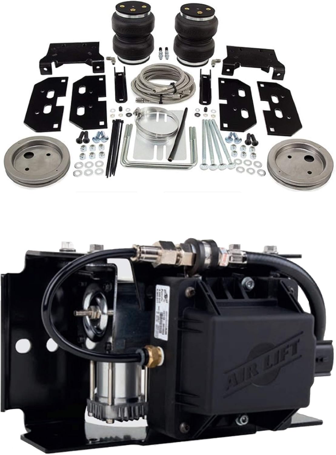 Airlift 89295 74000EZ Set of Rear LoadLifter 5000 Ultimate Plus with WirelessAir Control System and EZ Mount for Ram 2500 3500 4WD
