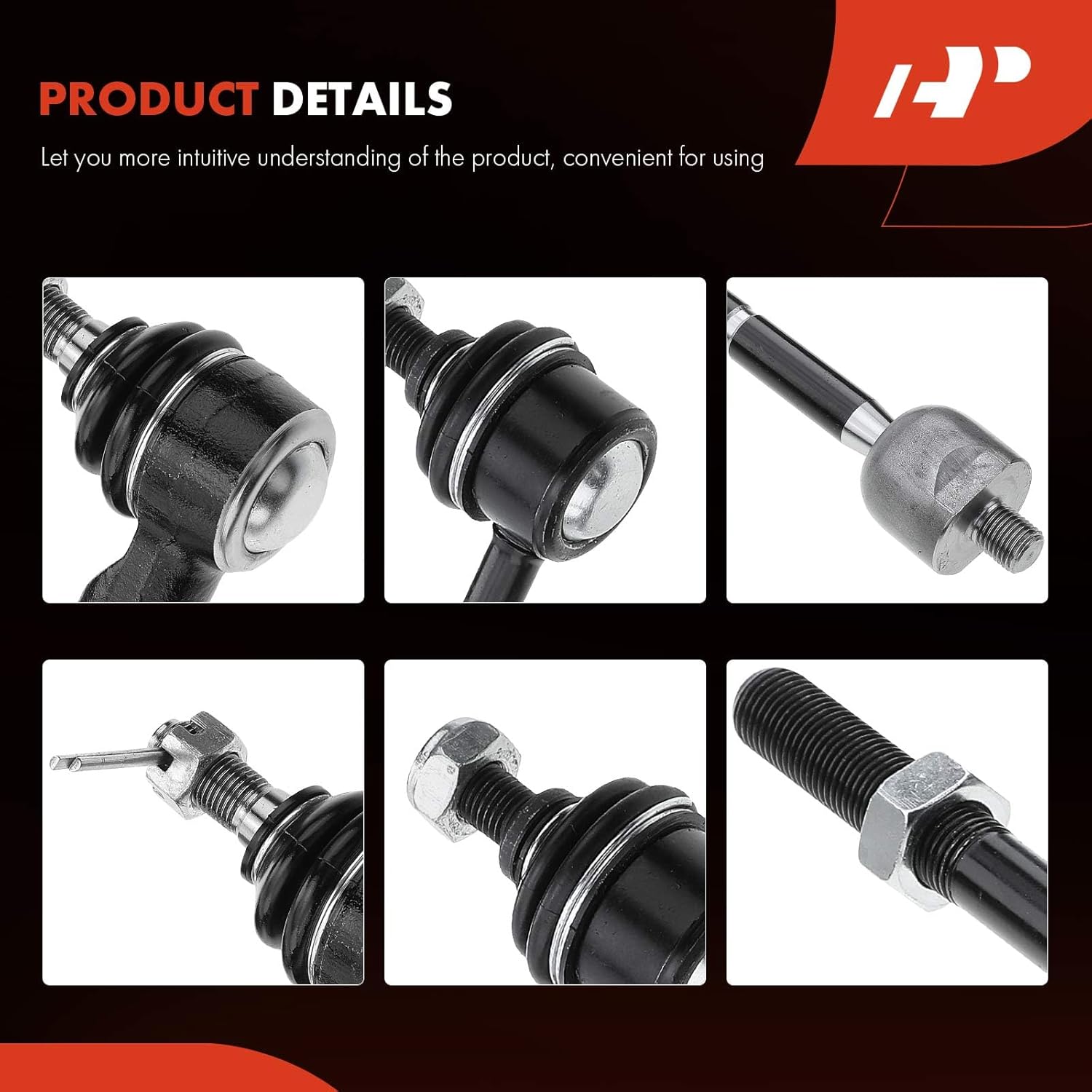 A-Premium Set of 10, Front & Rear Sway Bar Link, Front Lower Ball Joint, Inner & Outer Tie Rod End, Compatible with Toyota Camry 1997-2001, Avalon 1997-2004, Solara 1999-2003, Lexus ES300 1997-2001