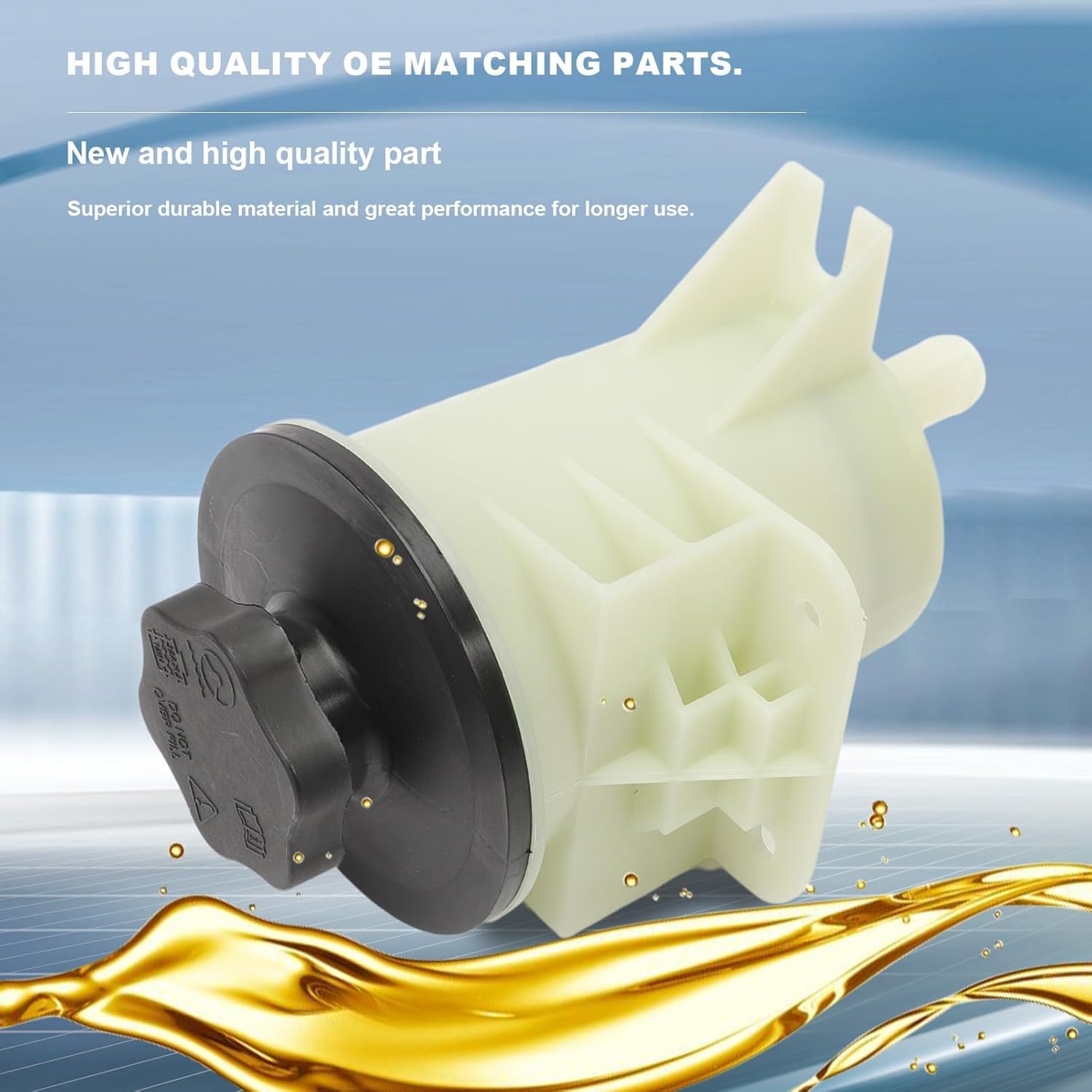 Power Steering Reservoir/Tank with Cap Fit for F-150 2004-2008, Expedition 2002-2006,Mark LT 2006-2008 Replace R-903, 3R903, 5L3Z3A697AA