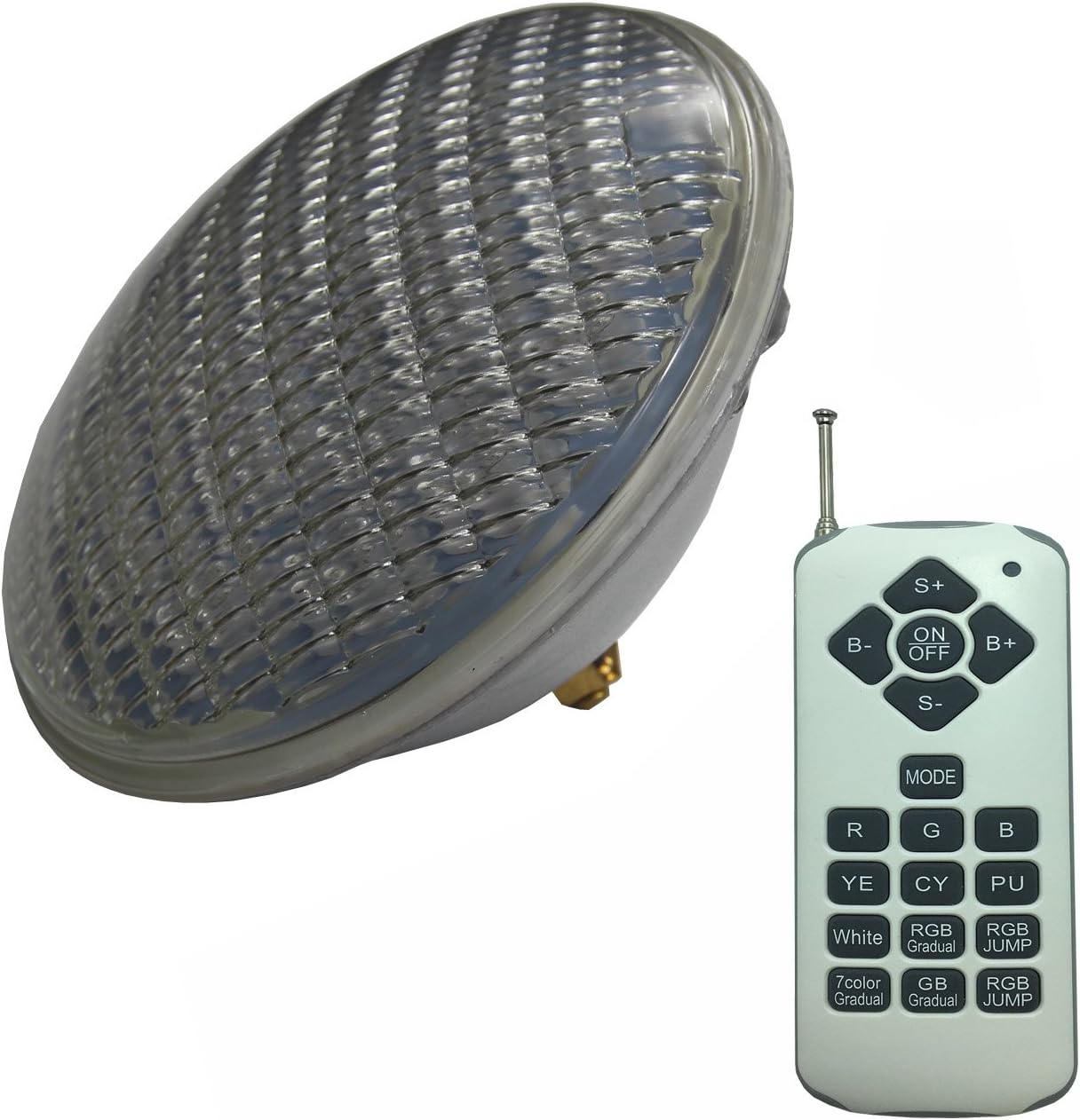 HKGOLDTURE RGB PAR56 LED Pool Pamp 12V IP68 Underwater LED Piscina 54W Synchronous with Remote Warm White Cold White (RGB with Remote)